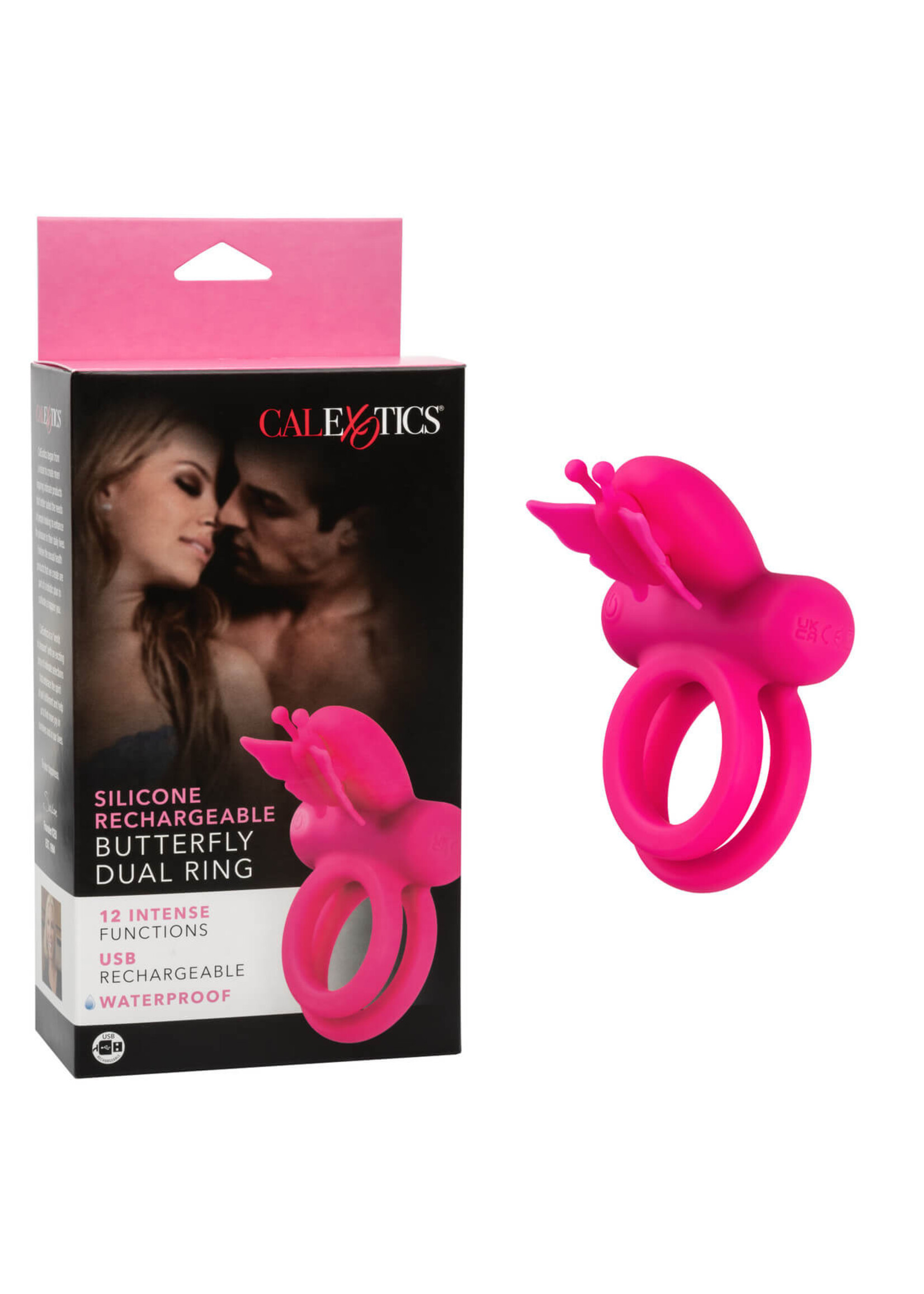 Cal Exotic Novelties Silicone Rechargeable Dual Butterfly Ring