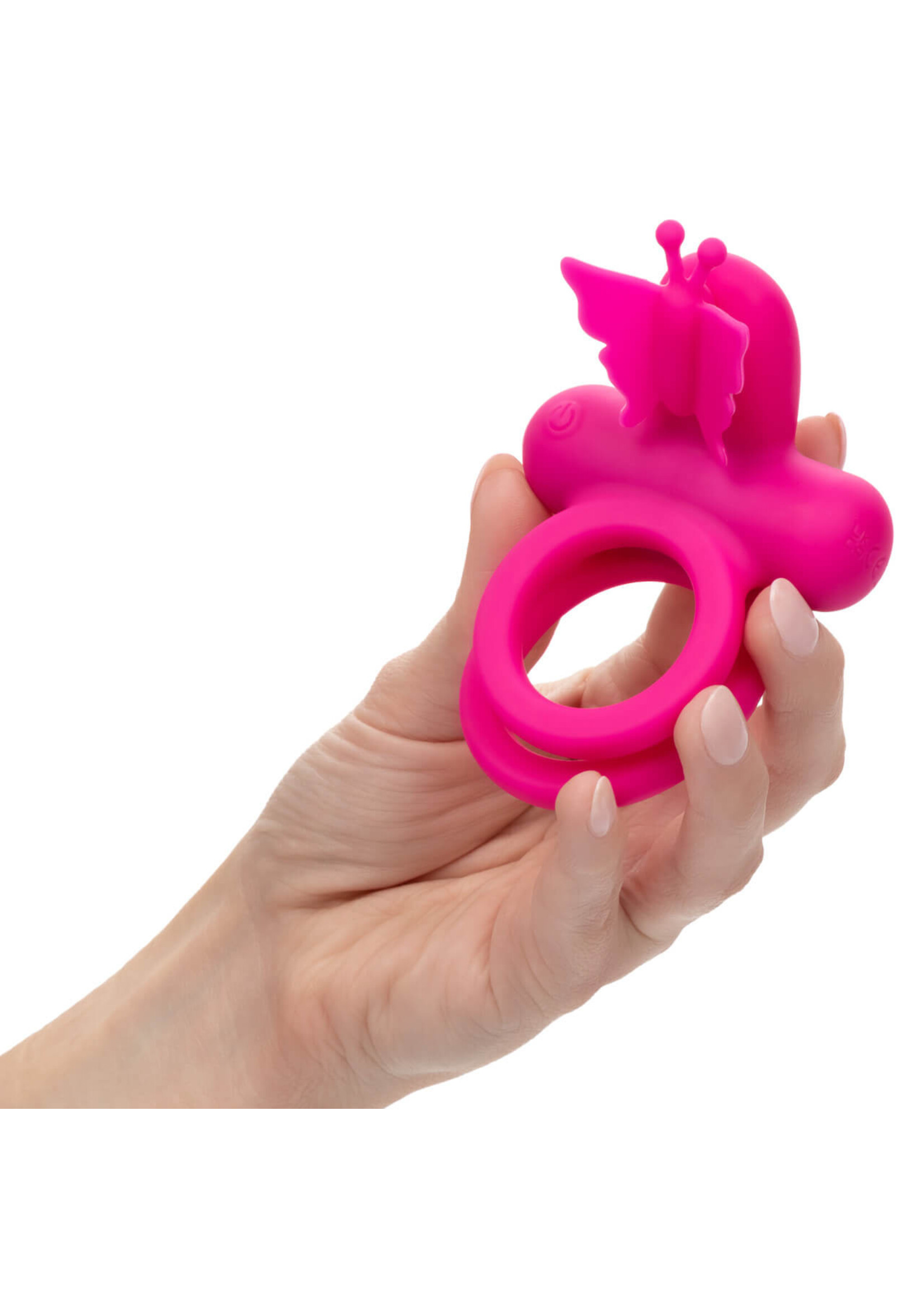 Cal Exotic Novelties Silicone Rechargeable Dual Butterfly Ring