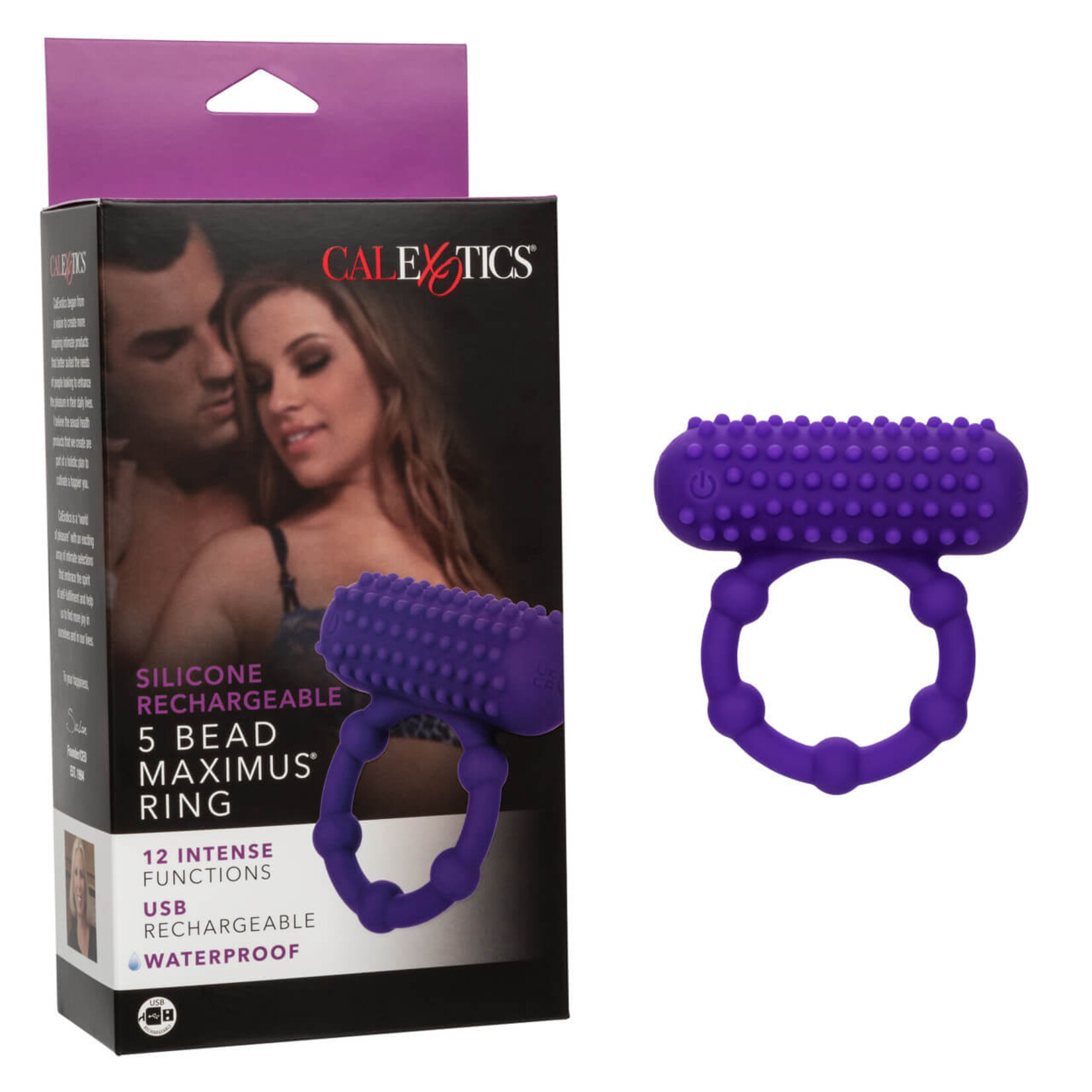 Cal Exotic Novelties Silicone Rechargeable 5 Bead Maximus Ring