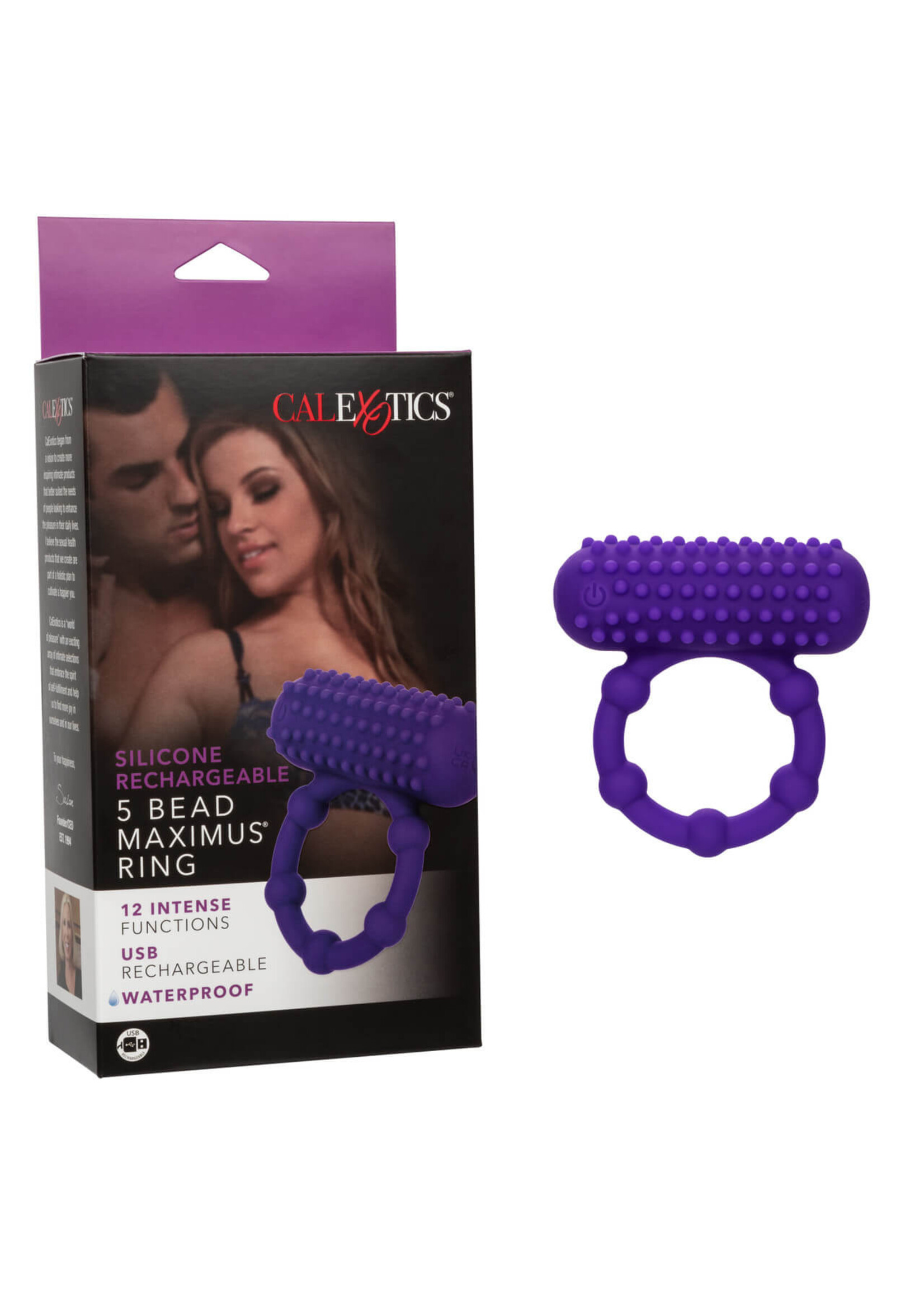 Cal Exotic Novelties Silicone Rechargeable 5 Bead Maximus Ring