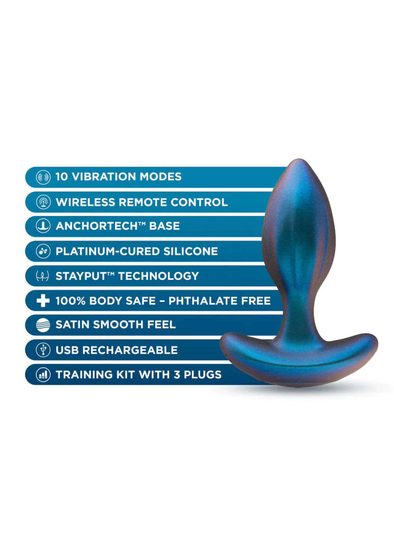 Anal Adventures Platinum Anal Adventures Matrix - Cosmos Plug Kit - Lunar Blue