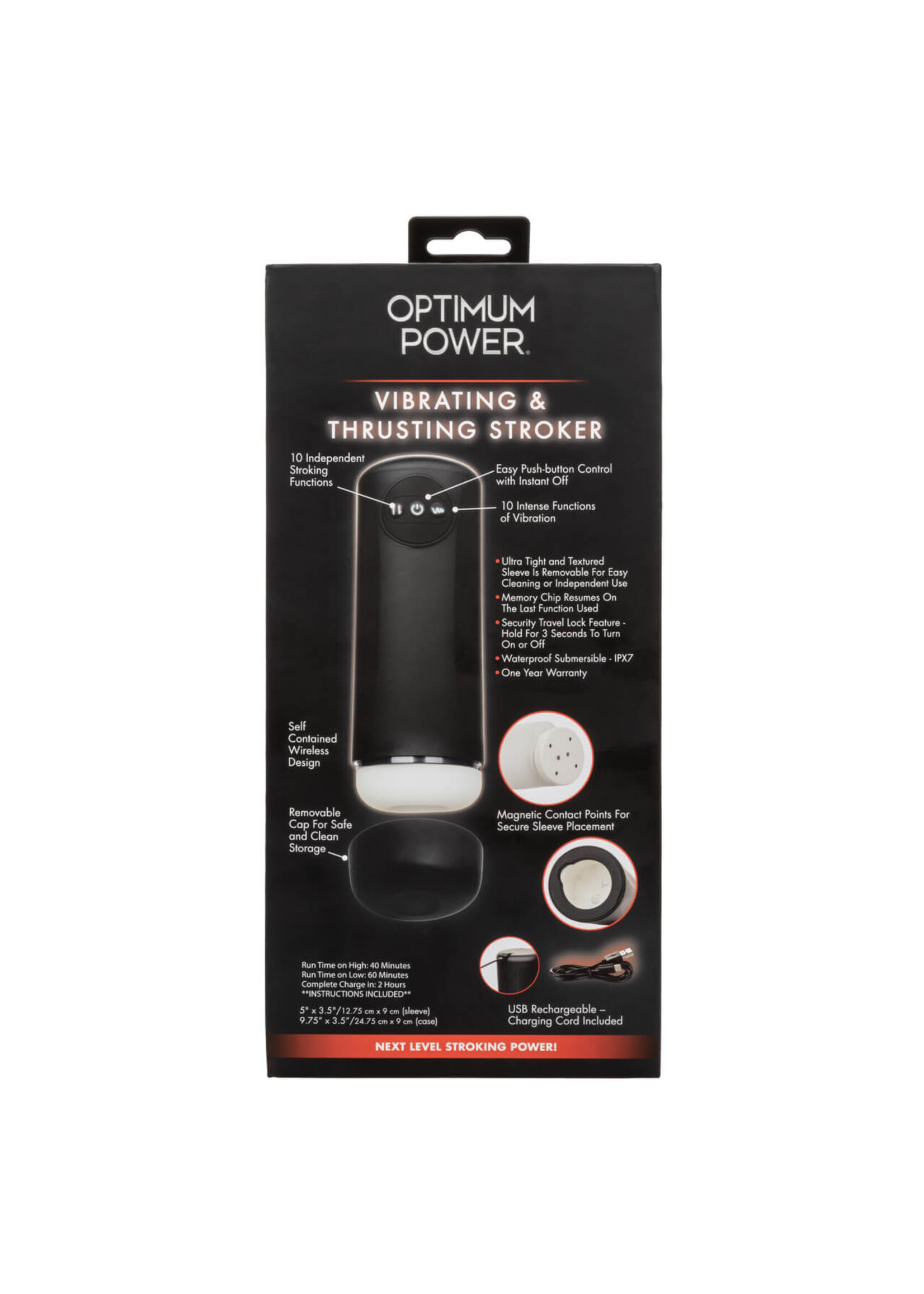 Cal Exotic Novelties Optimum Power Vibrating and Thrusting Stroker