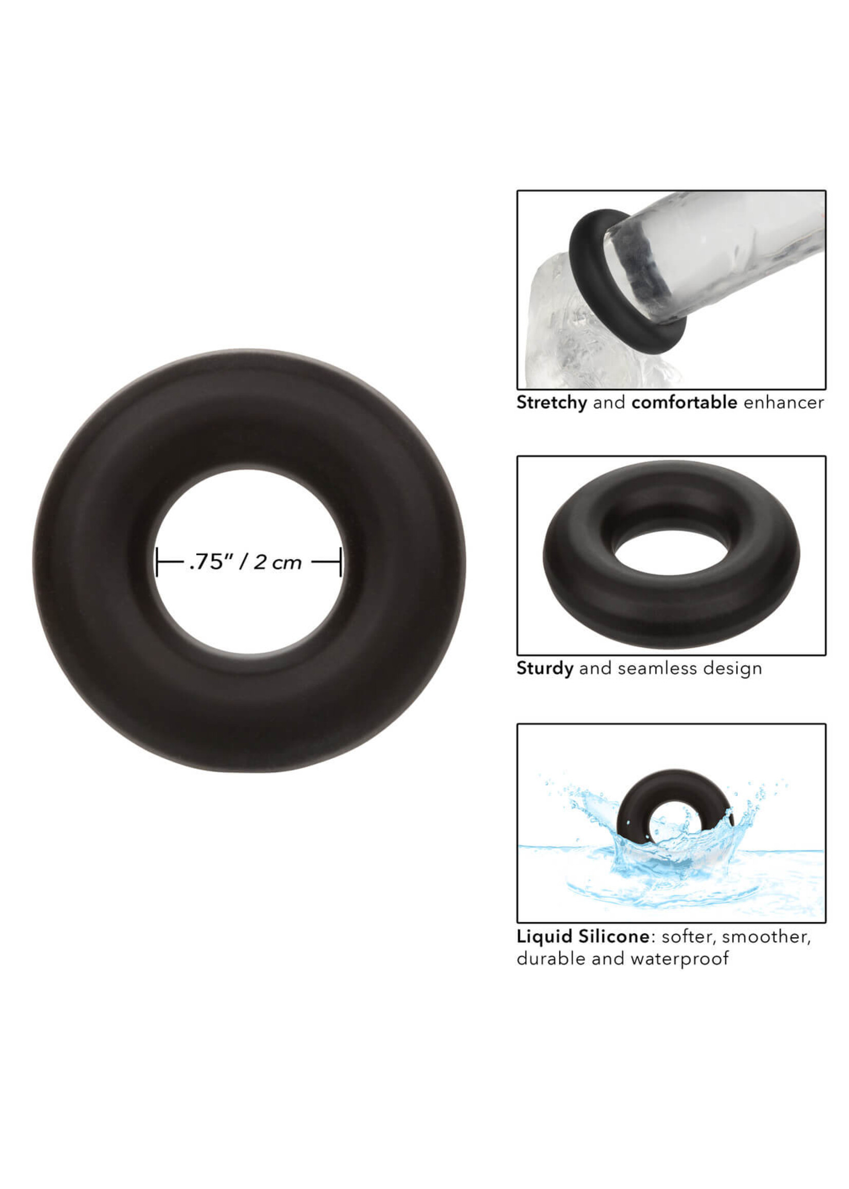 Cal Exotic Novelties Alpha Liquid Silicone Prolong Medium Ring