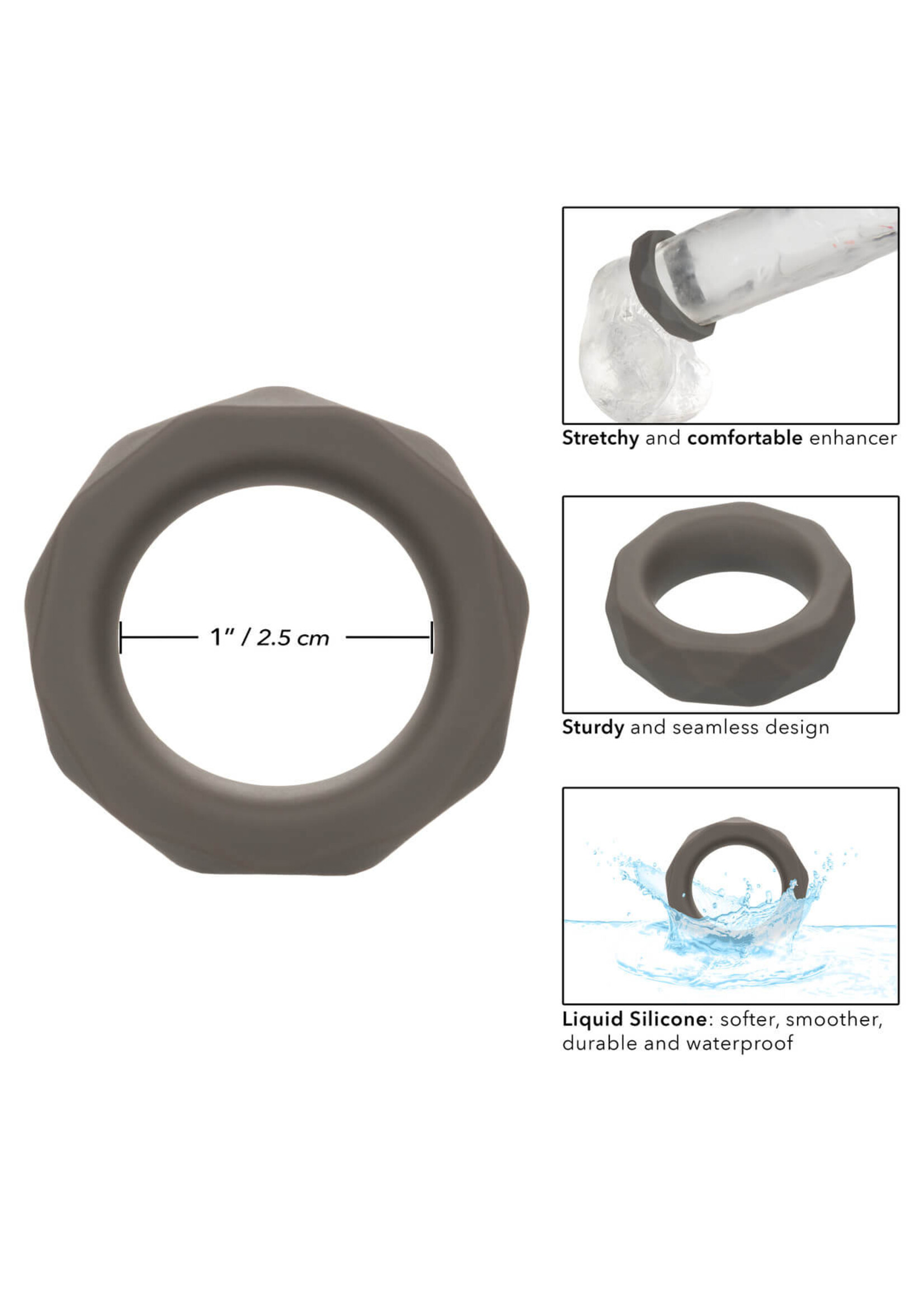 Cal Exotic Novelties Alpha Liquid Silicone Prolong Prismatic Ring