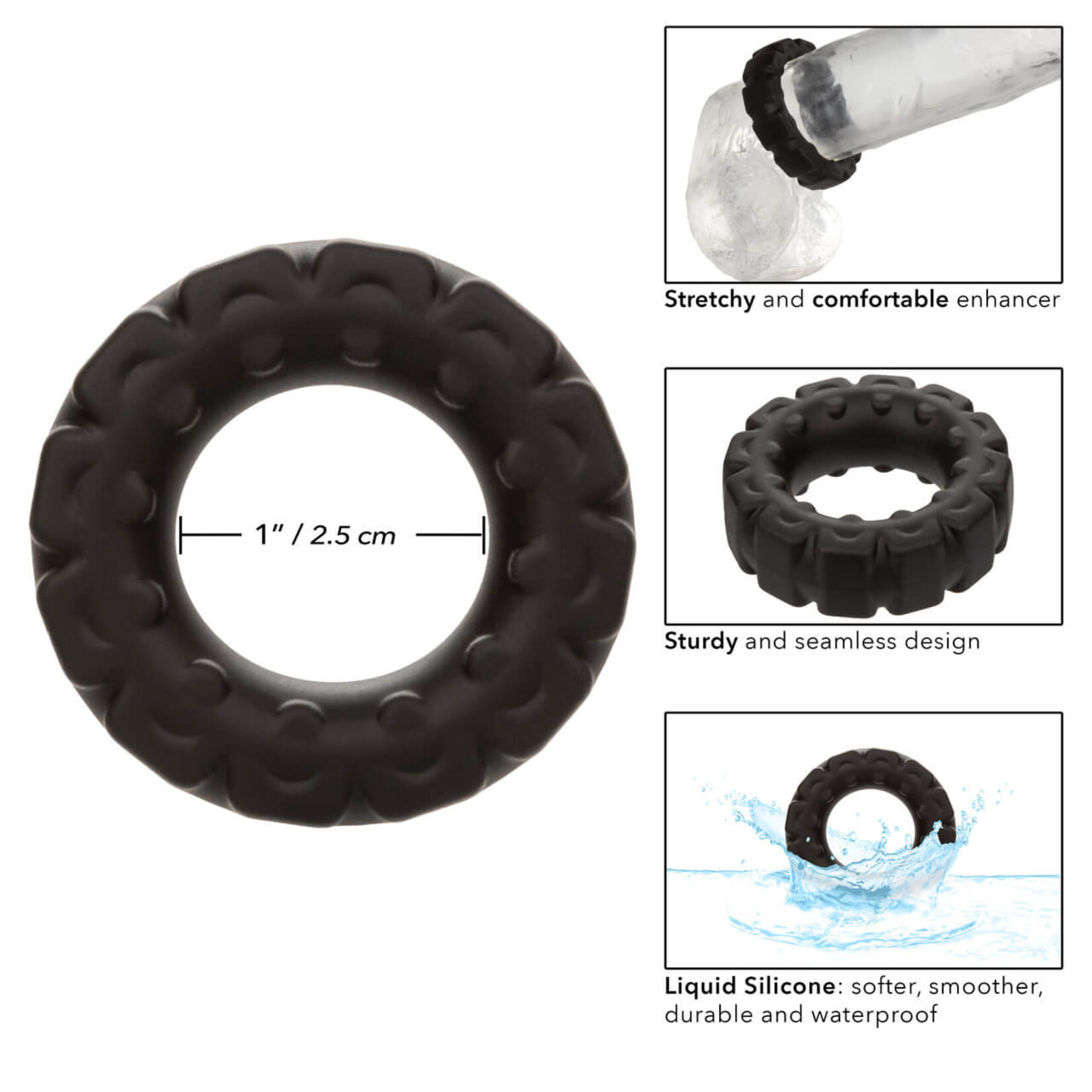 Cal Exotic Novelties Alpha Liquid Silicone Prolong Tread Ring