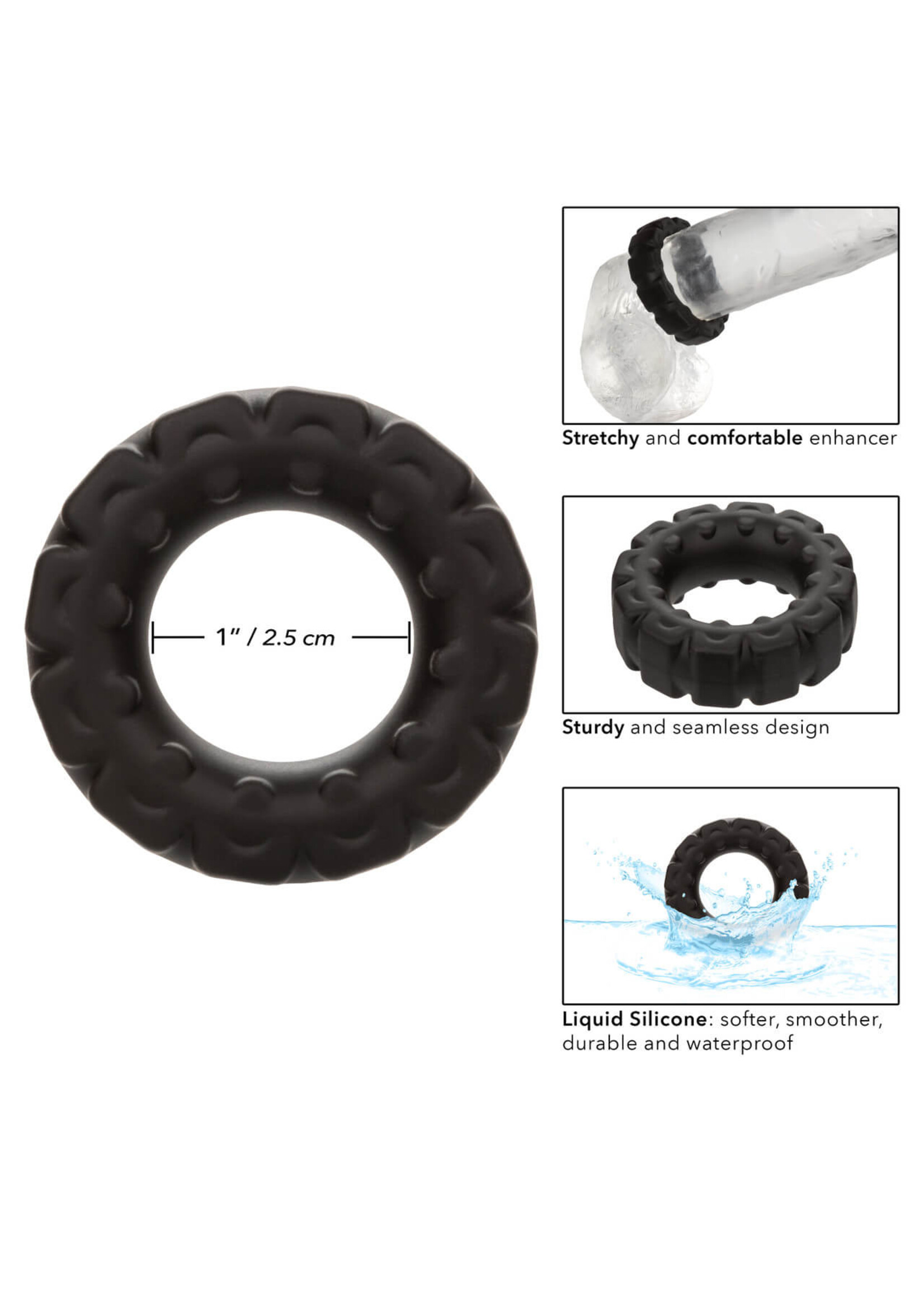 Cal Exotic Novelties Alpha Liquid Silicone Prolong Tread Ring