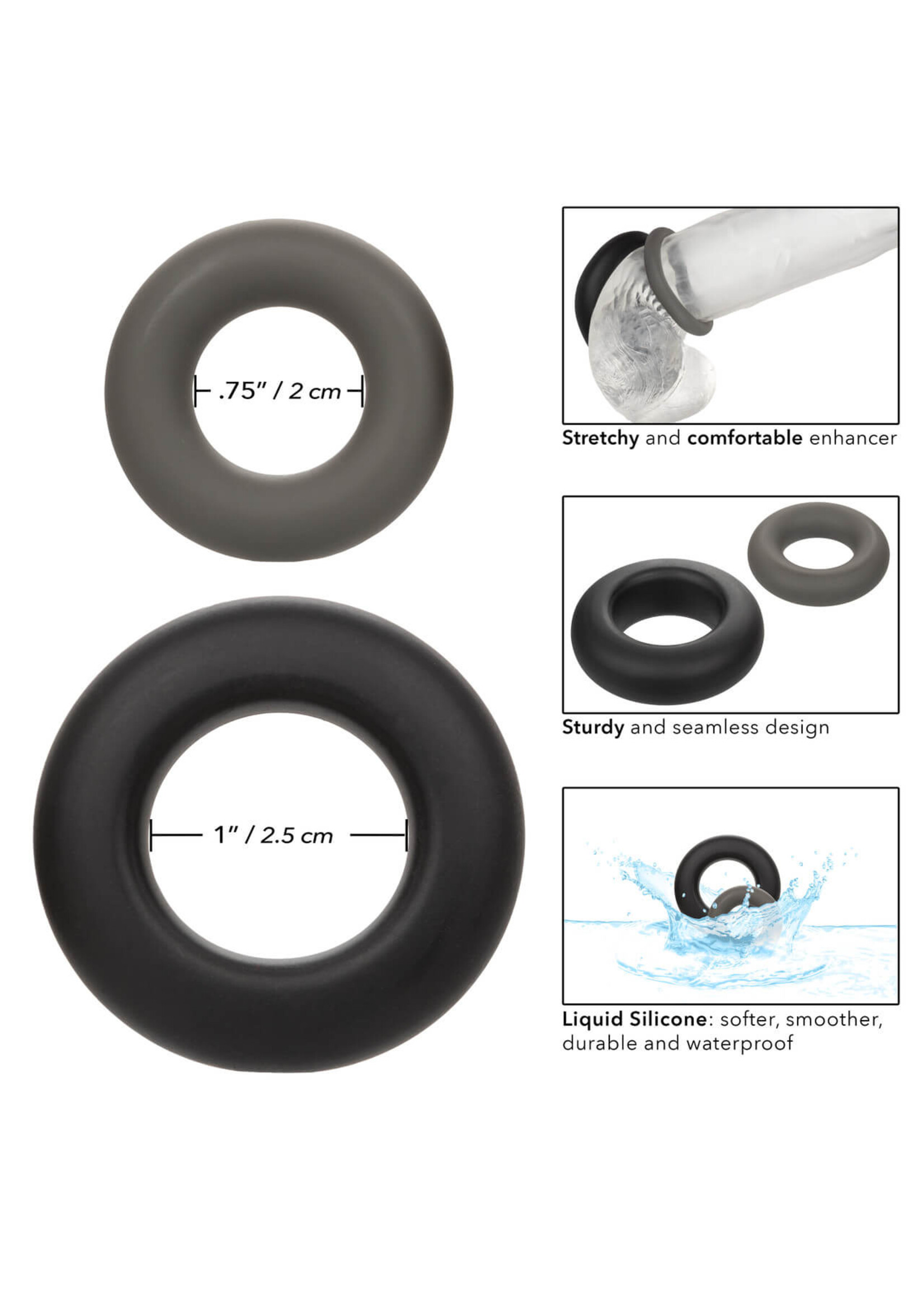 Cal Exotic Novelties Alpha Liquid Silicone Prolong Set of 2