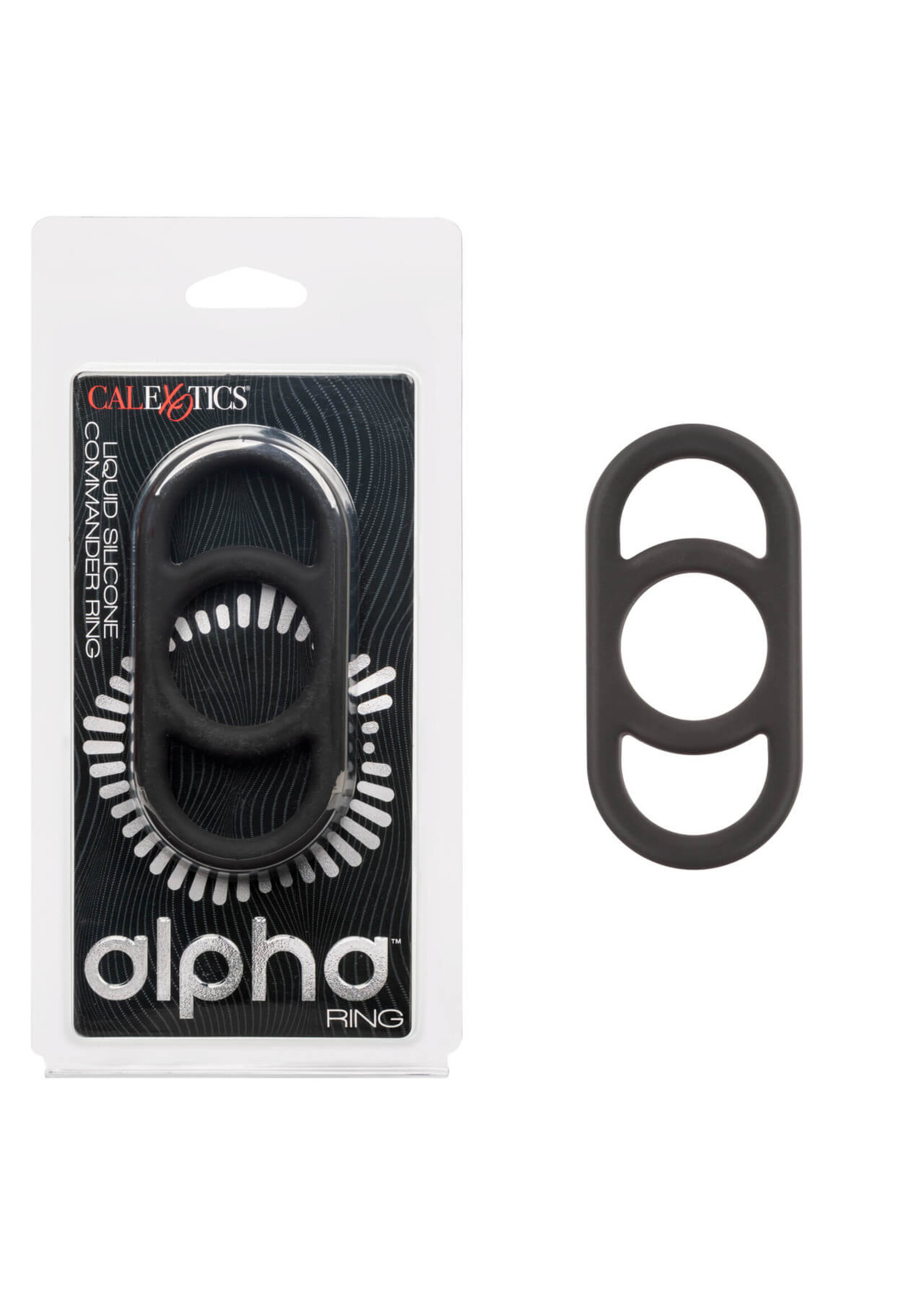 Cal Exotic Novelties Alpha Liquid Silicone Commander Ring - Black