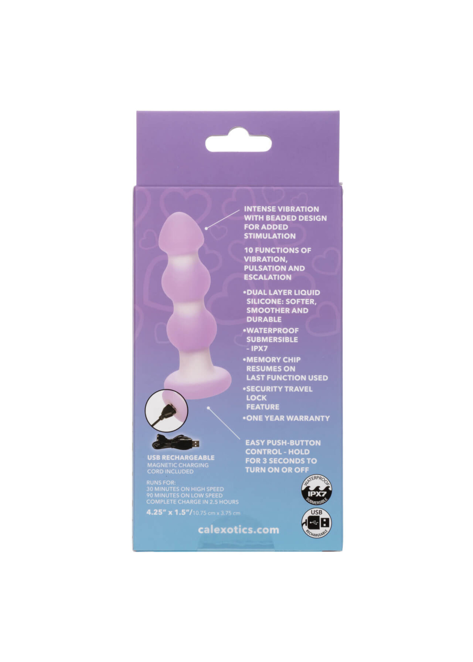 Cal Exotic Novelties Lavender Haze- Beaded Probe