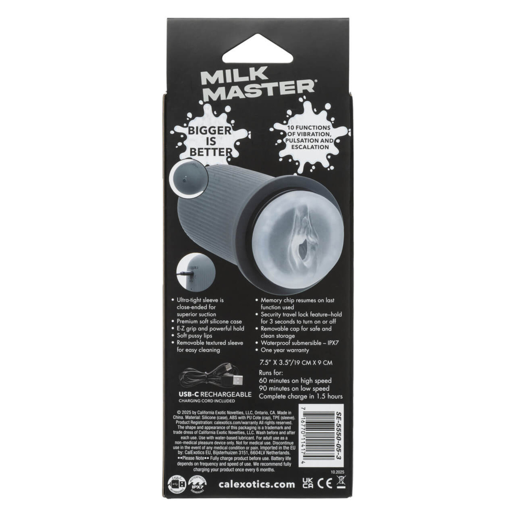 Cal Exotic Novelties Milk Master Grip-N-Stroke Pussy