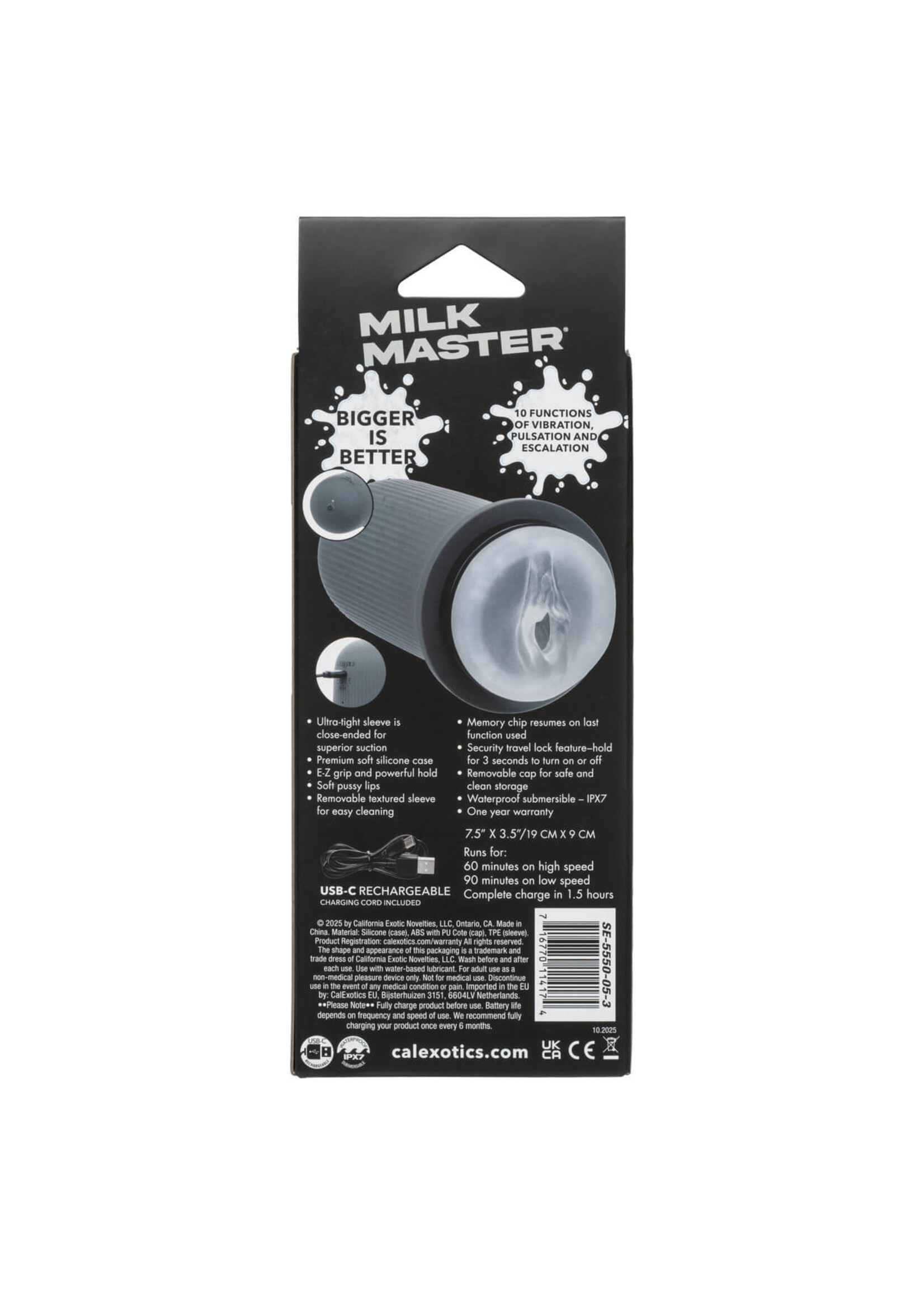 Cal Exotic Novelties Milk Master Grip-N-Stroke Pussy