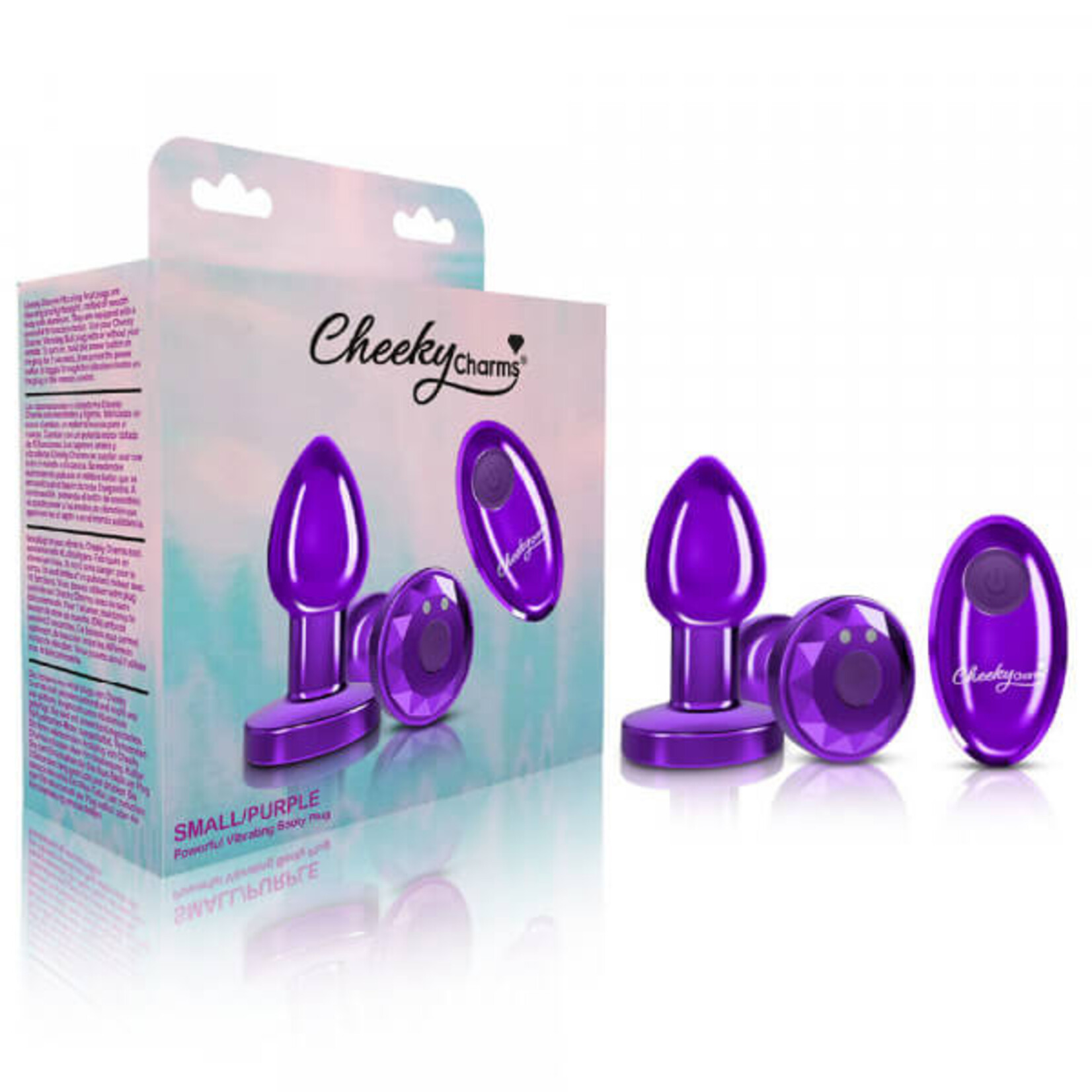Cheeky Charms Cheeky Charms - Rechargeable Vibrating Metal Butt Plug with Remote Control