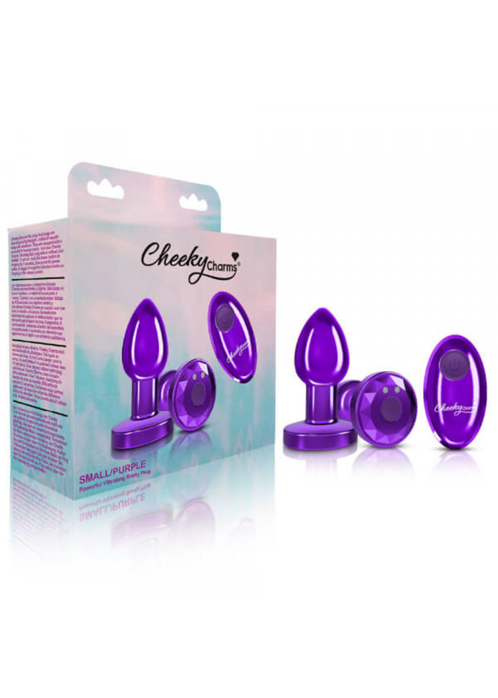 Cheeky Charms Cheeky Charms - Rechargeable Vibrating Metal Butt Plug with Remote Control
