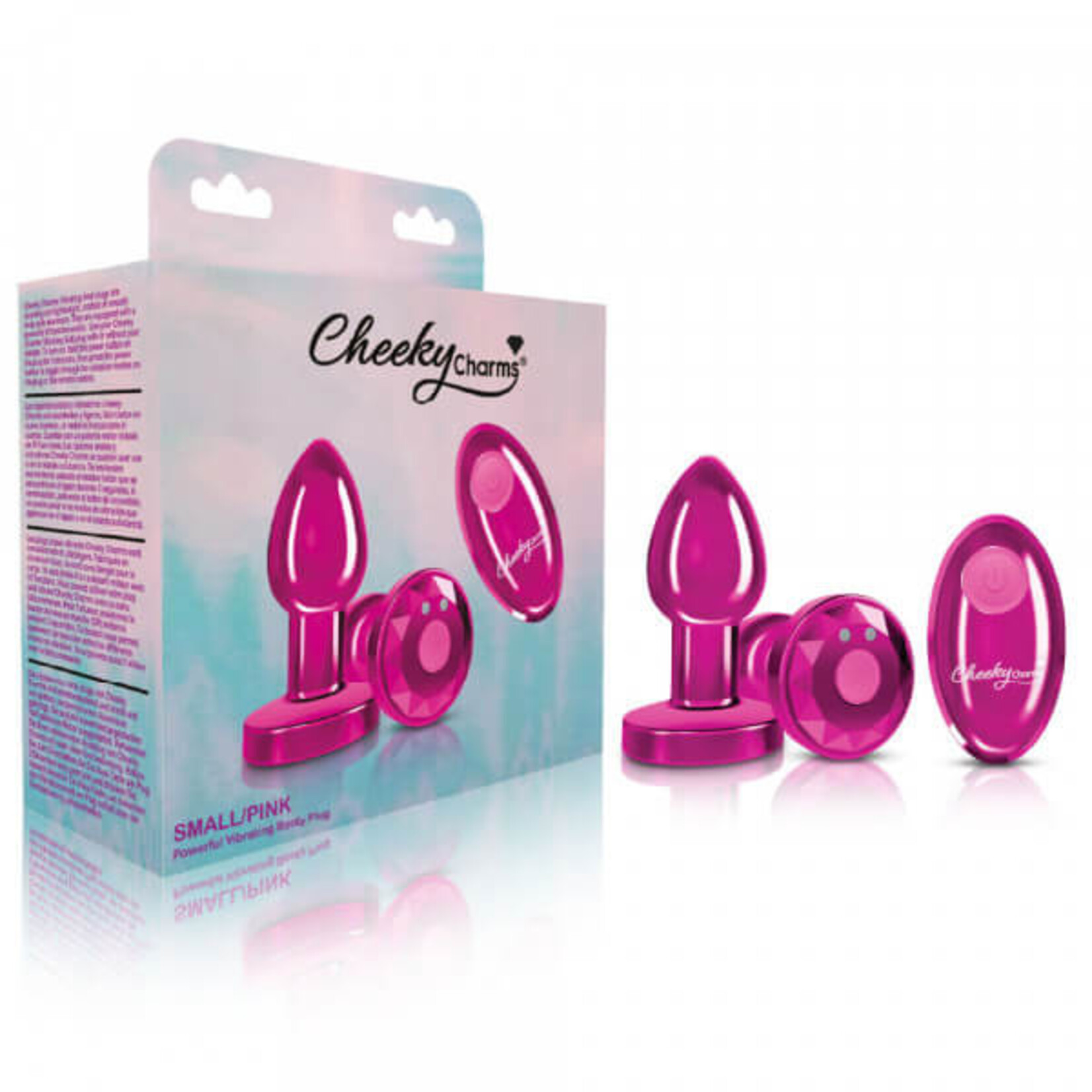 Cheeky Charms Cheeky Charms - Rechargeable Vibrating Metal Butt Plug with Remote Control