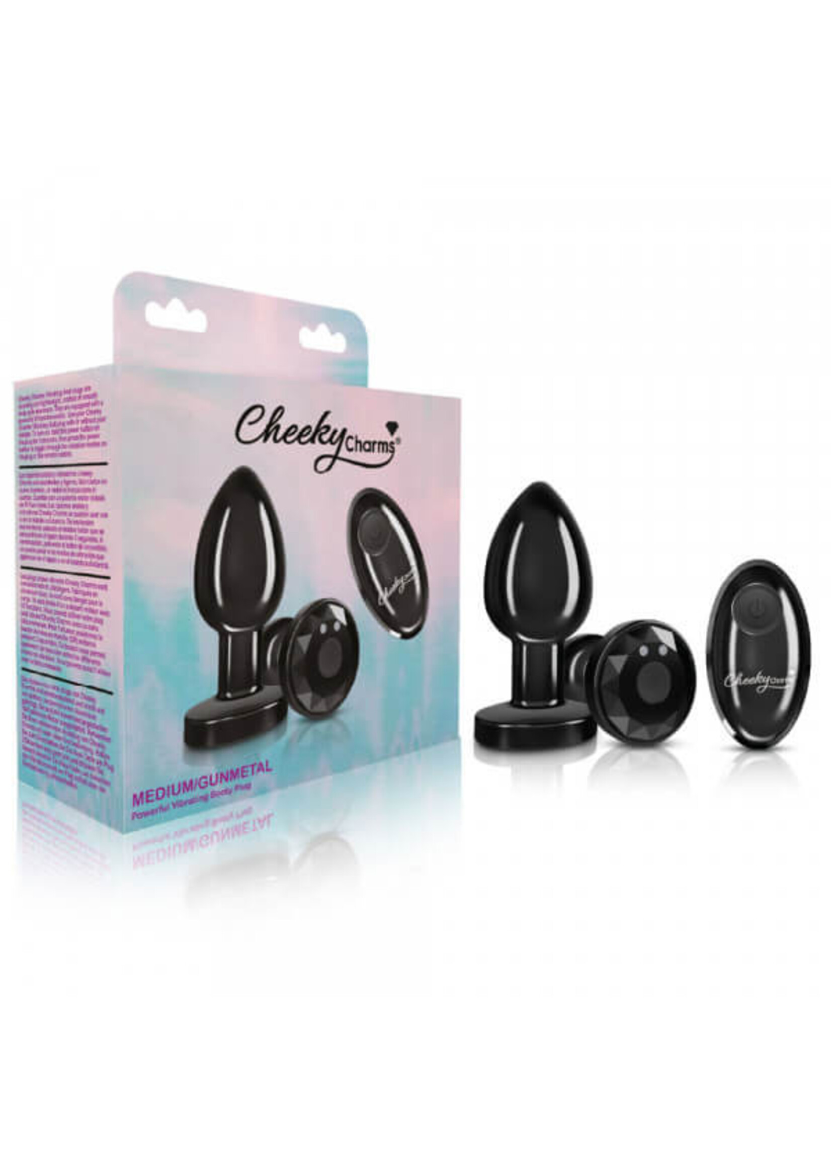 Cheeky Charms Cheeky Charms - Rechargeable Vibrating Metal Butt Plug with Remote Control