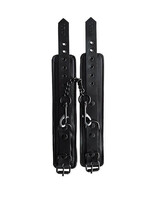 Rouge Rouge Leather Ankle Cuffs - Black with Black