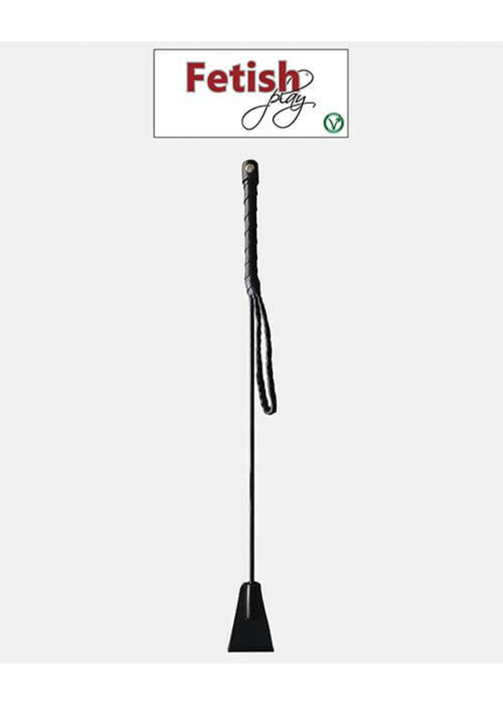 Rouge Rouge Fetish Play Vegan Leather Riding Crop - Black