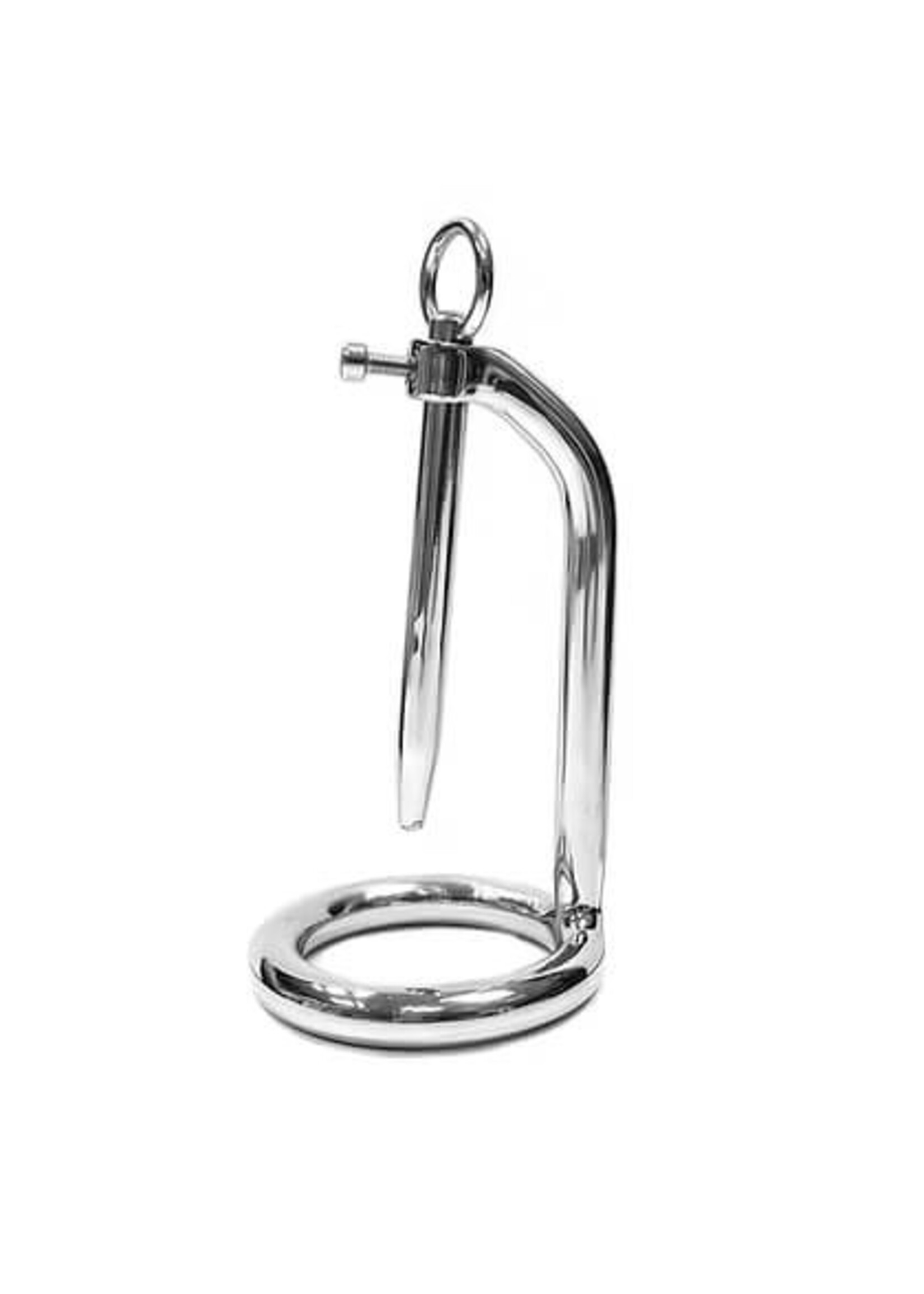 Rouge Rouge Stainless Steel Chastity Ring w/Sound - Chrome