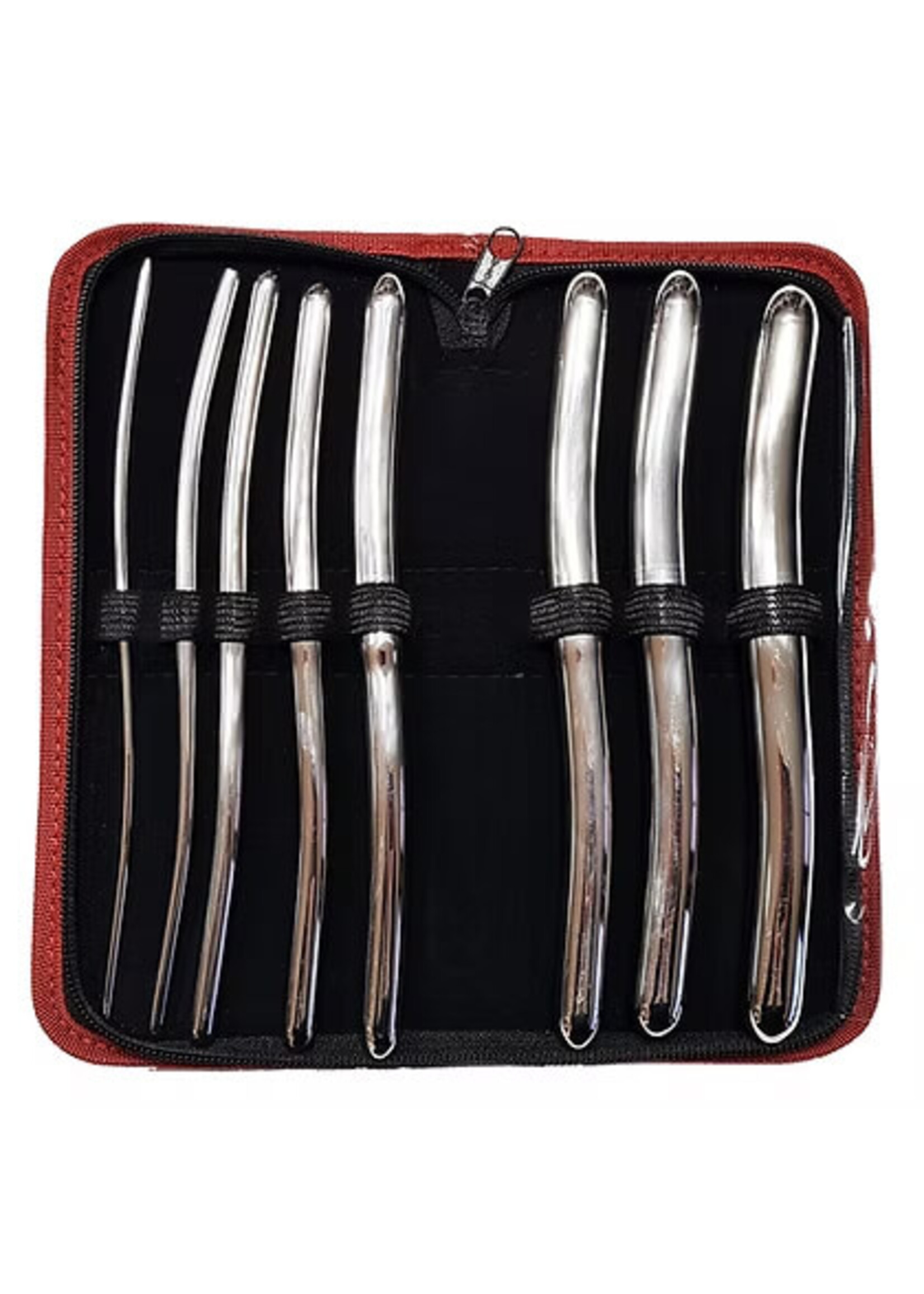 Rouge Rouge Stainless Steel Hegar 8 pc Urethral Dilator Set