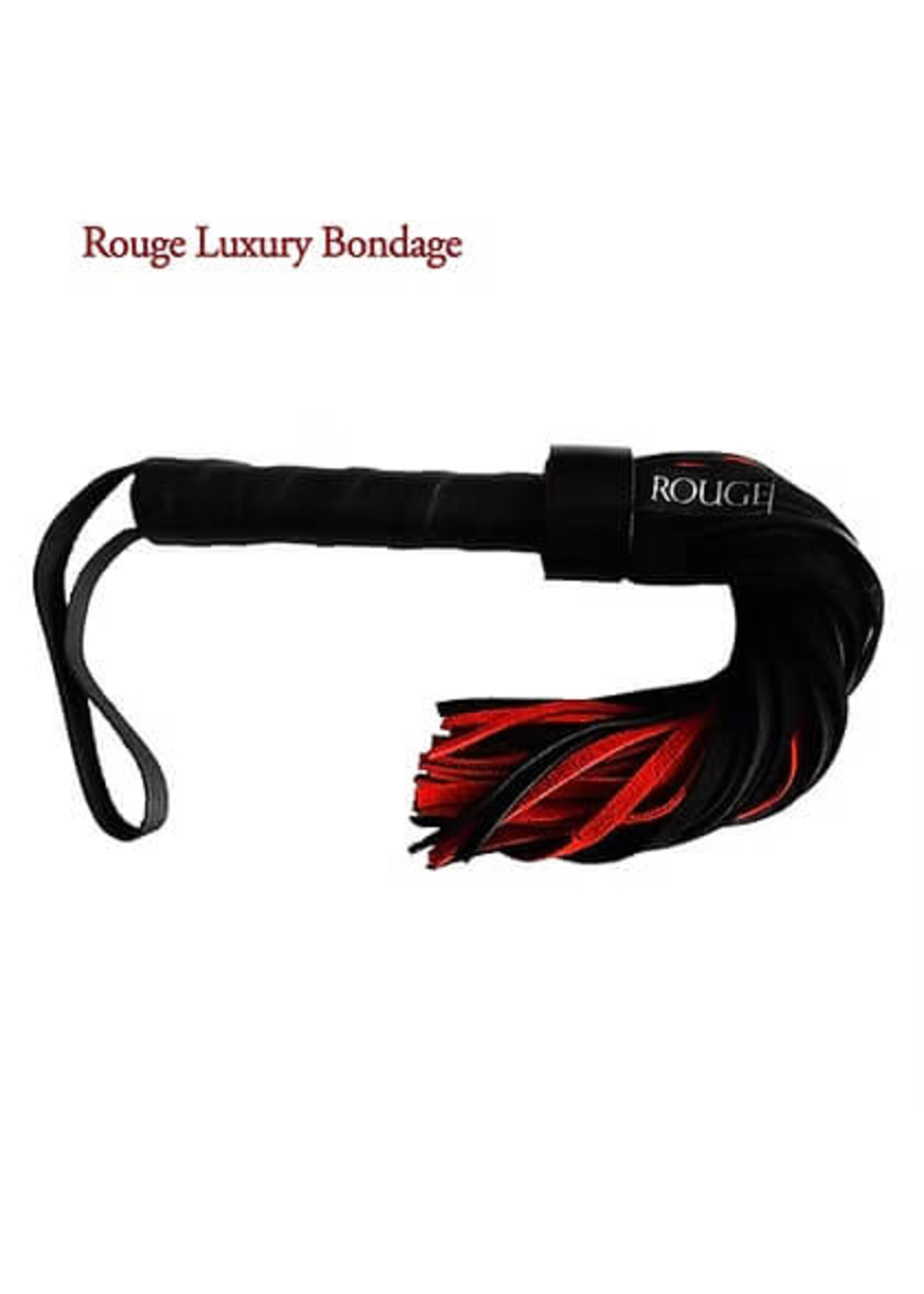 Rouge Rouge Suede Flogger w/Leather Handle - Black/Red