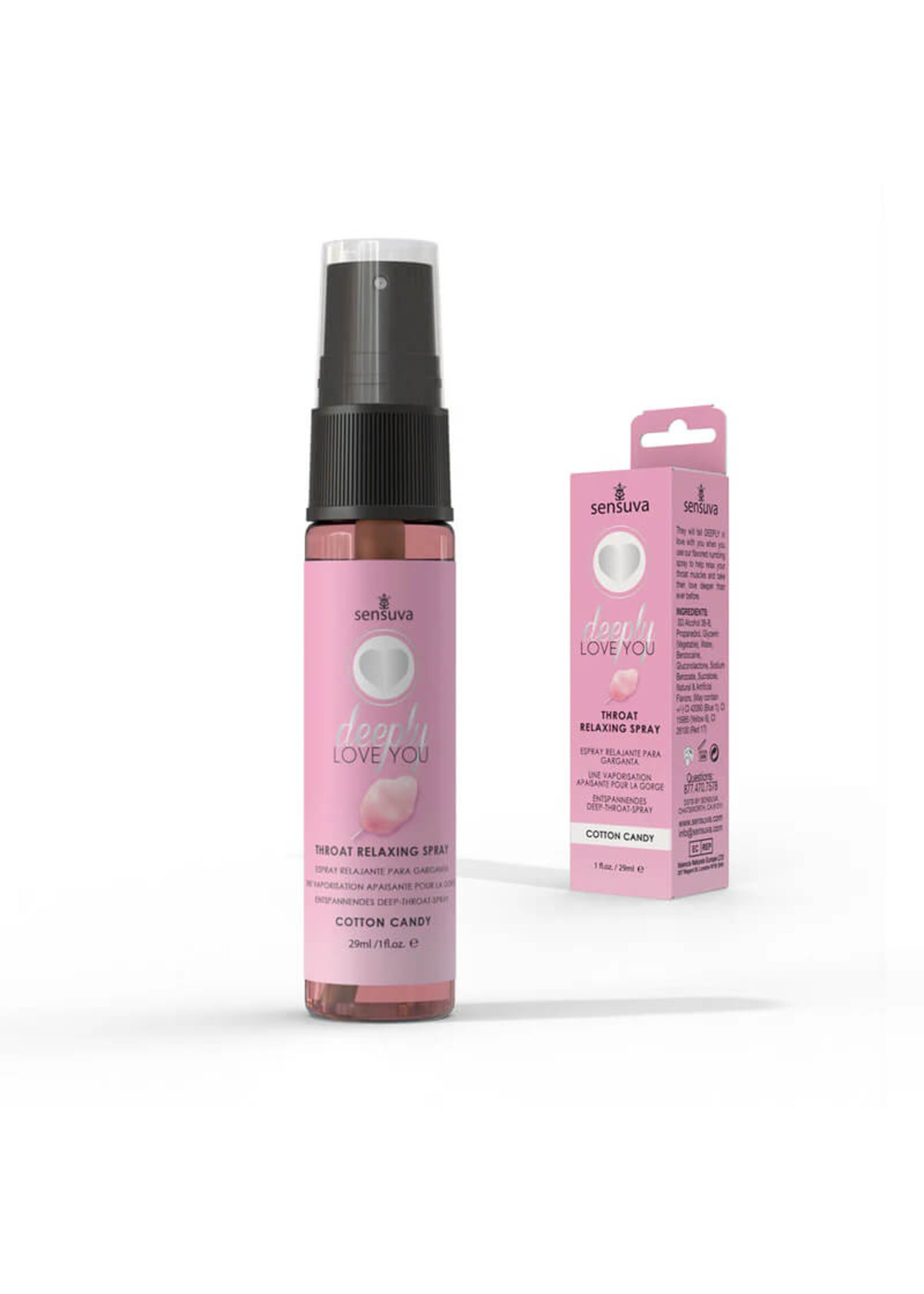 Sensuva Deeply Love You Cotton Candy Throat Relaxing Spray 1 oz.