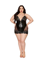 Dreamgirl Faux Leather Chemise