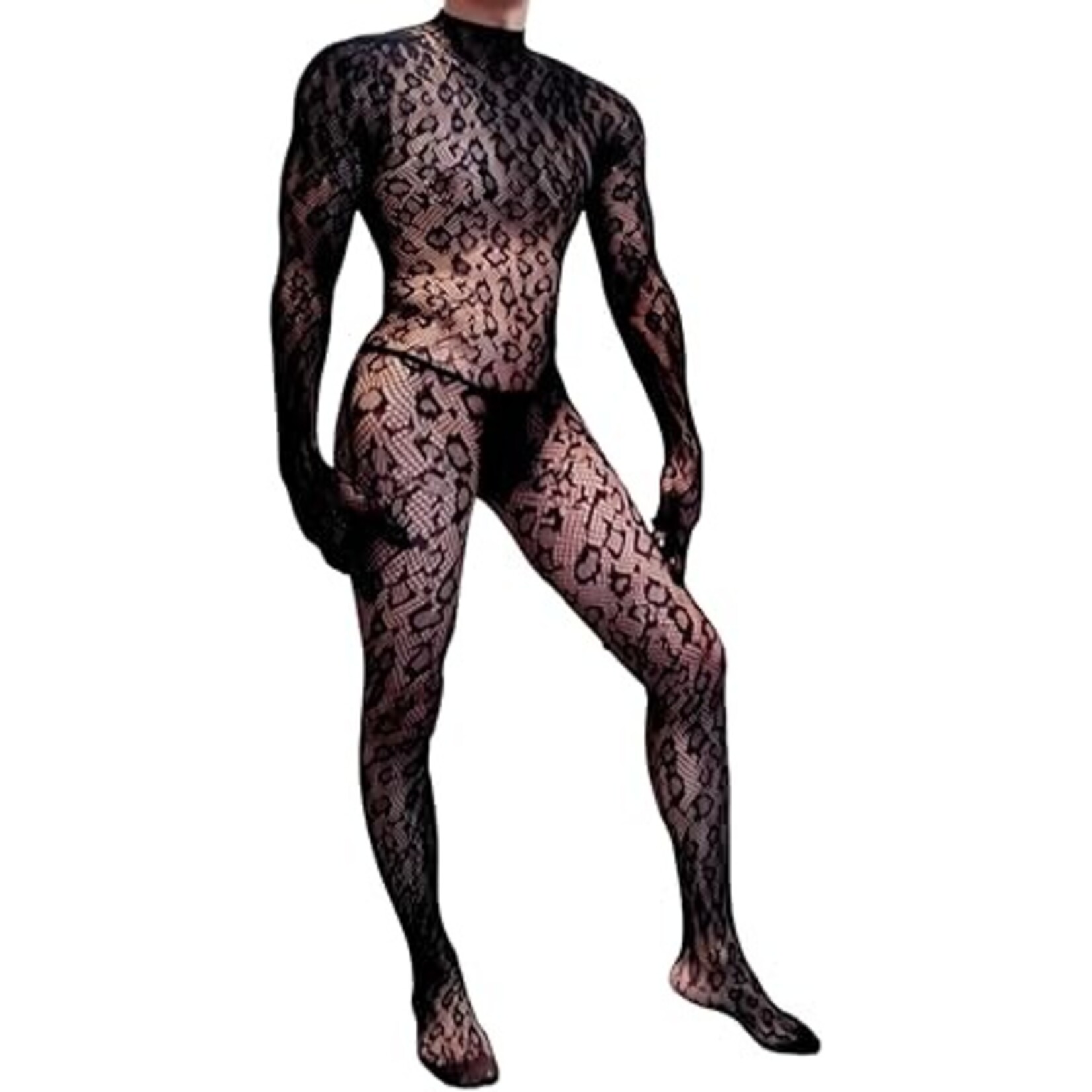 One Piece Full Lace Men's Jumpsuit