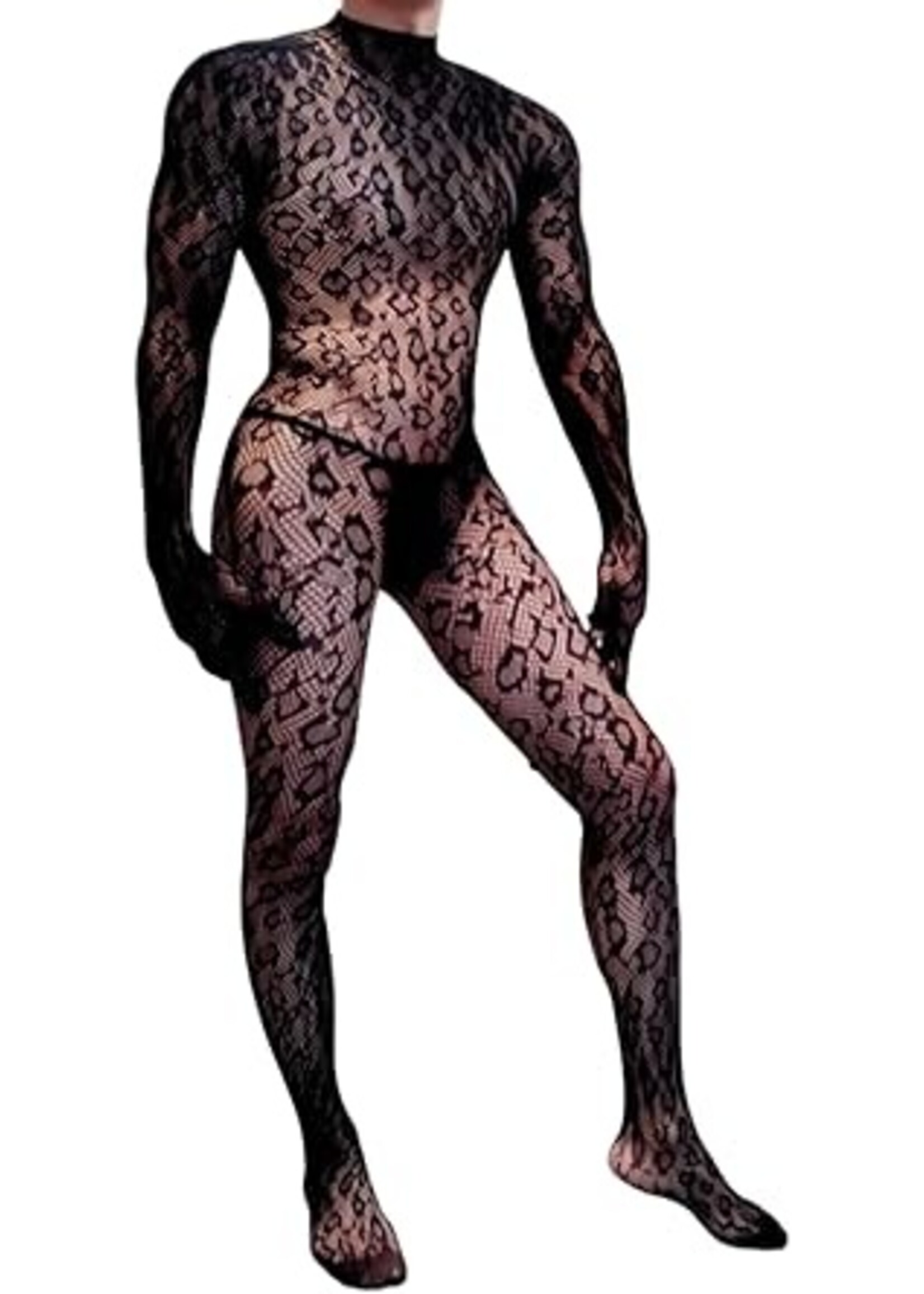 One Piece Full Lace Men's Jumpsuit