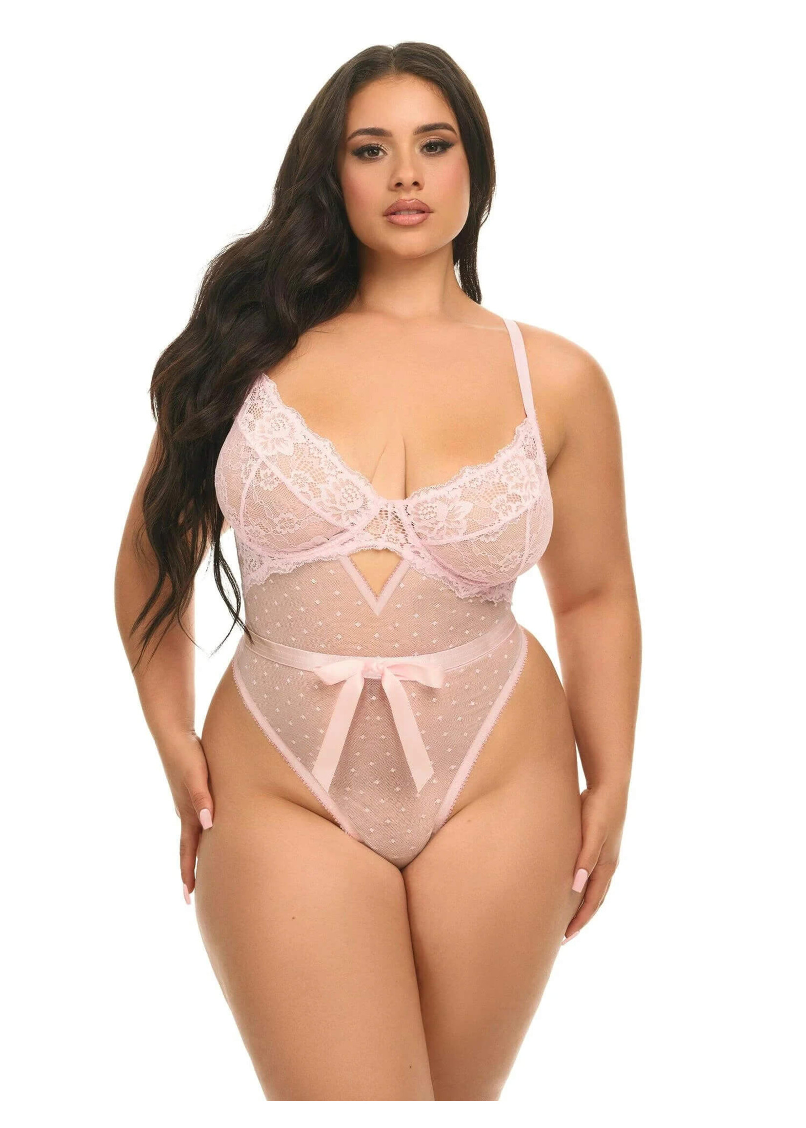 Oh La La Josie Bow Lace Teddy