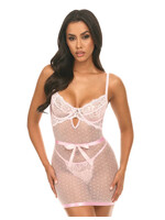 Oh La La Josie Bow Lace Babydoll Dress