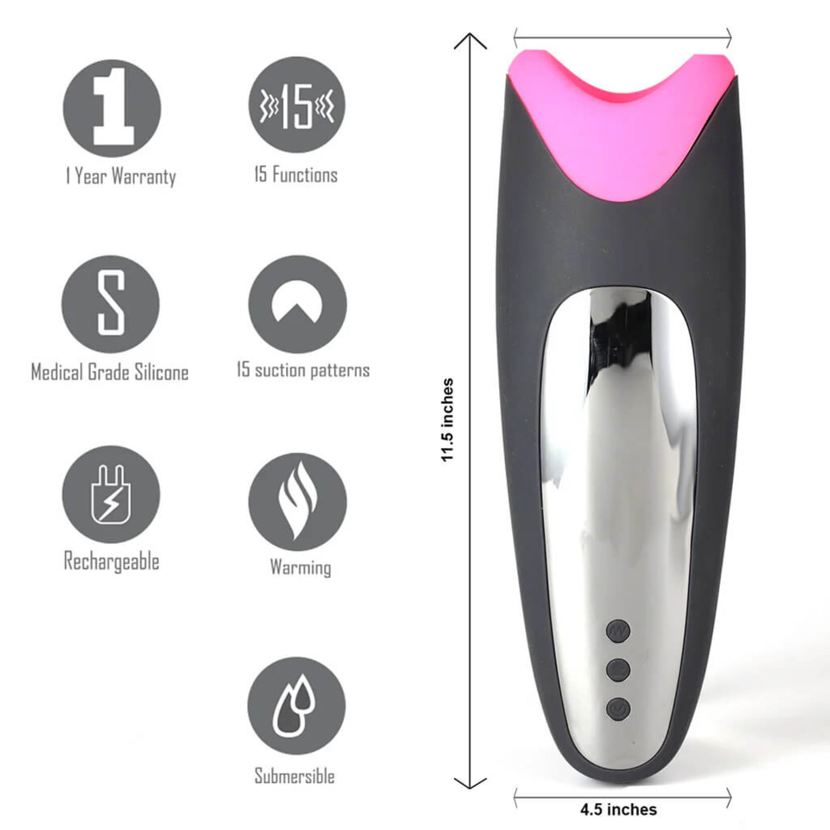Maia Toys Piper Multi-Function Masturbator with Suction