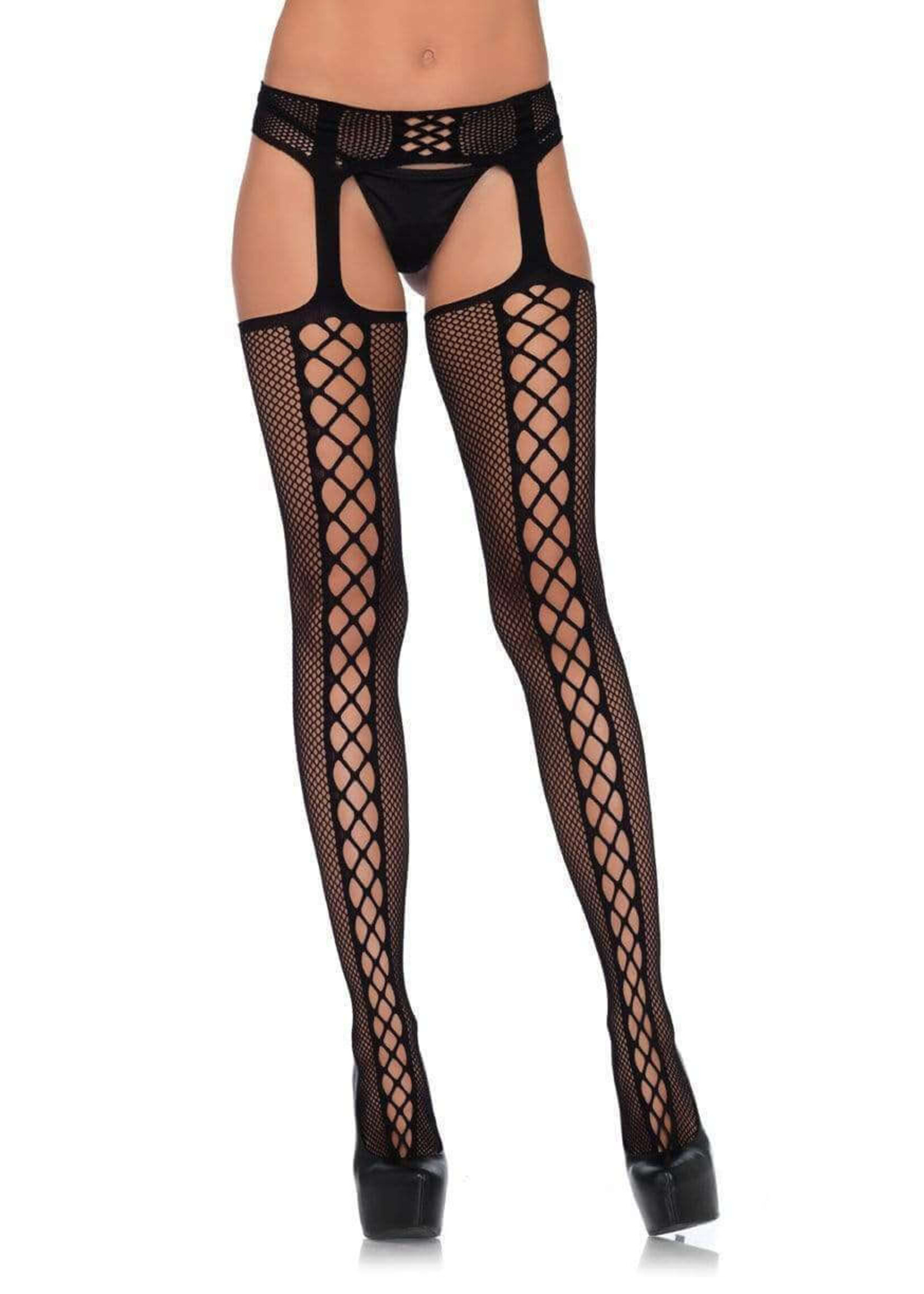 Leg Avenue Maci Stockings with Garter Belt