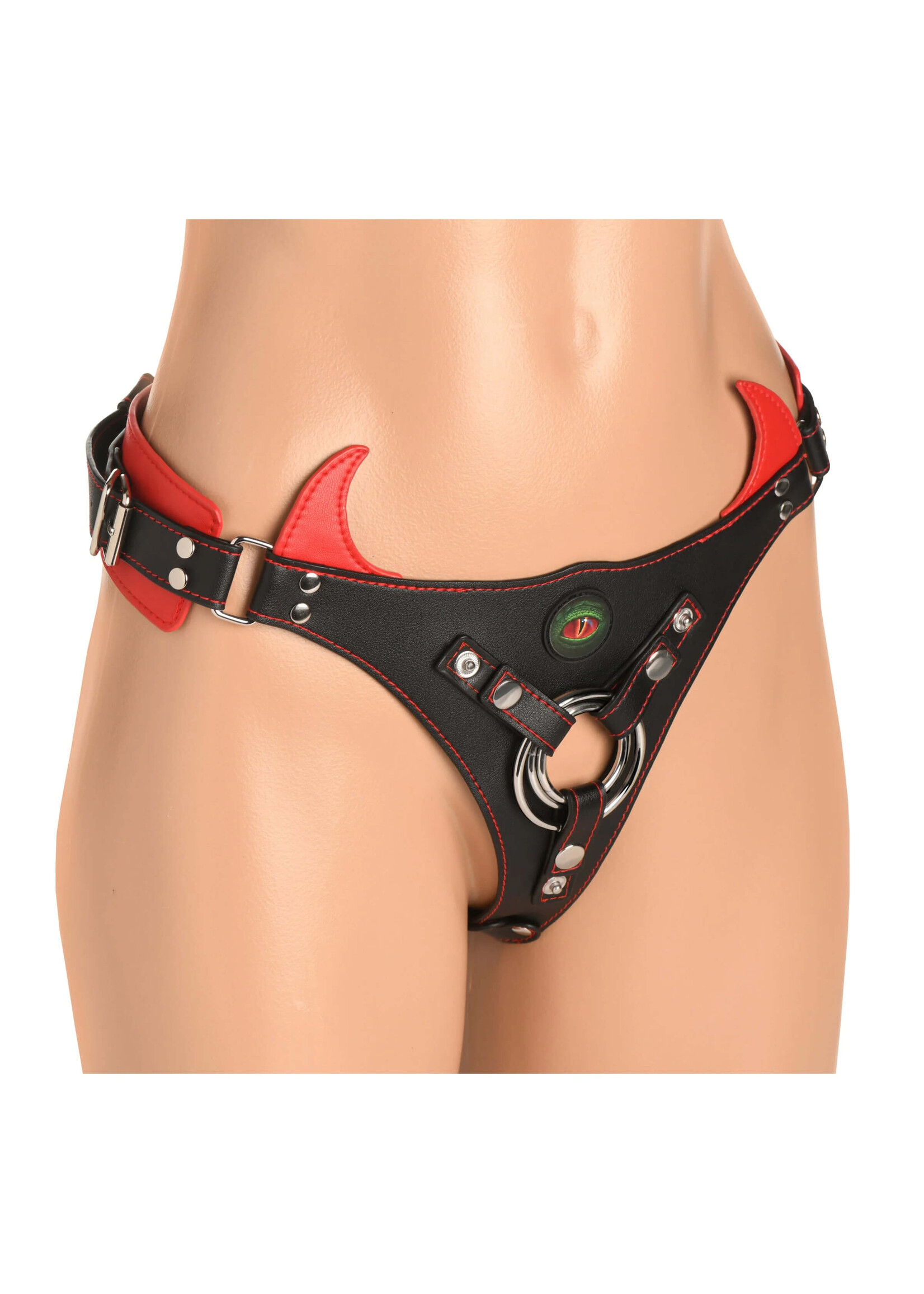 Horny Devil - Strap-On Harness - Red