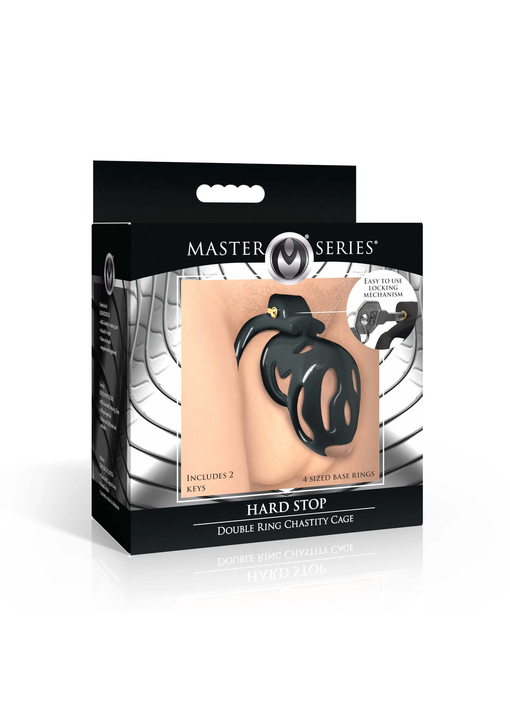 Hard Stop Double Ring Chastity Cage
