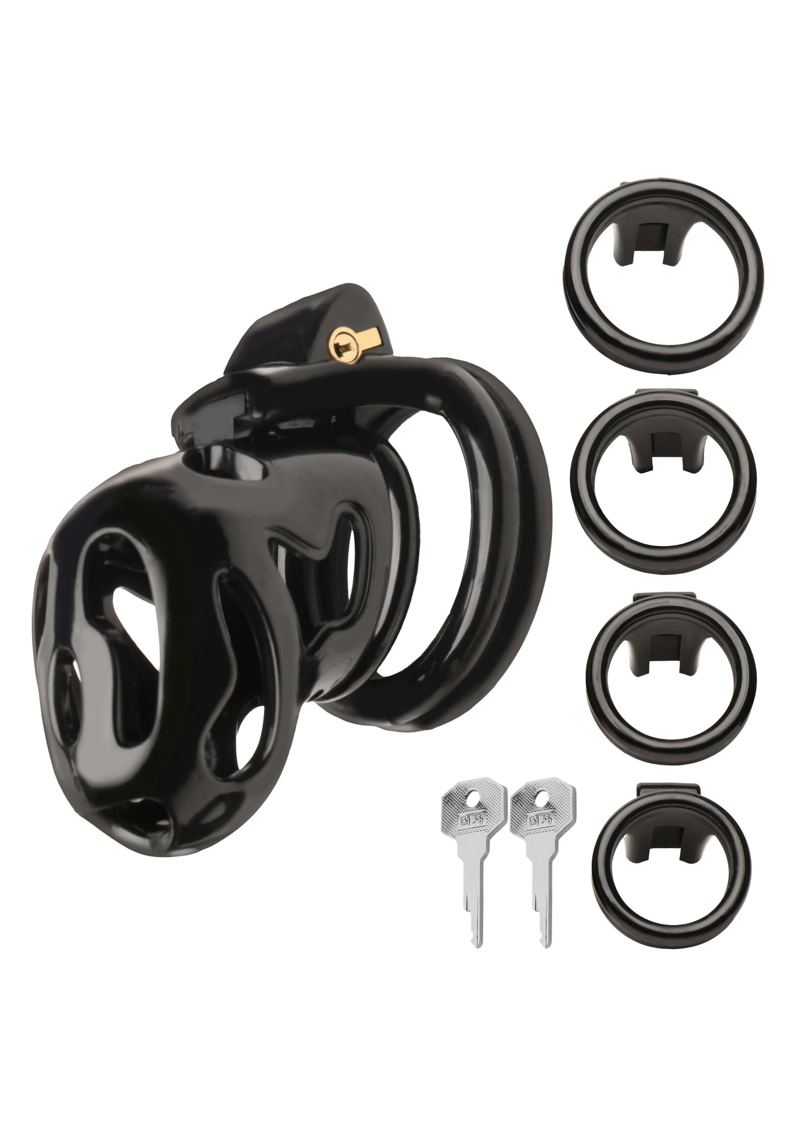 Hard Stop Double Ring Chastity Cage