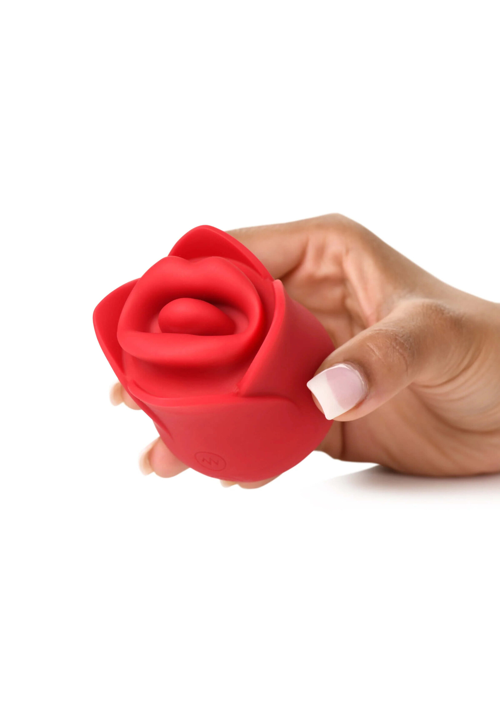 Kissing & Vibrating Rose Clitoral Stimulator - Red