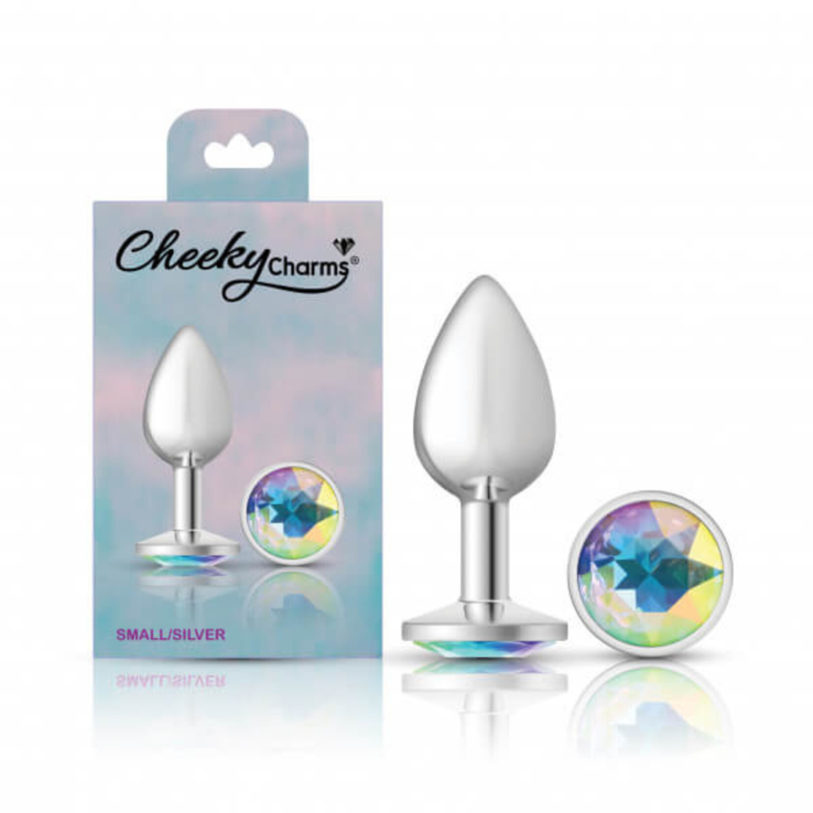 Cheeky Charms Cheeky Charms-Silver Metal Butt Plug- Round