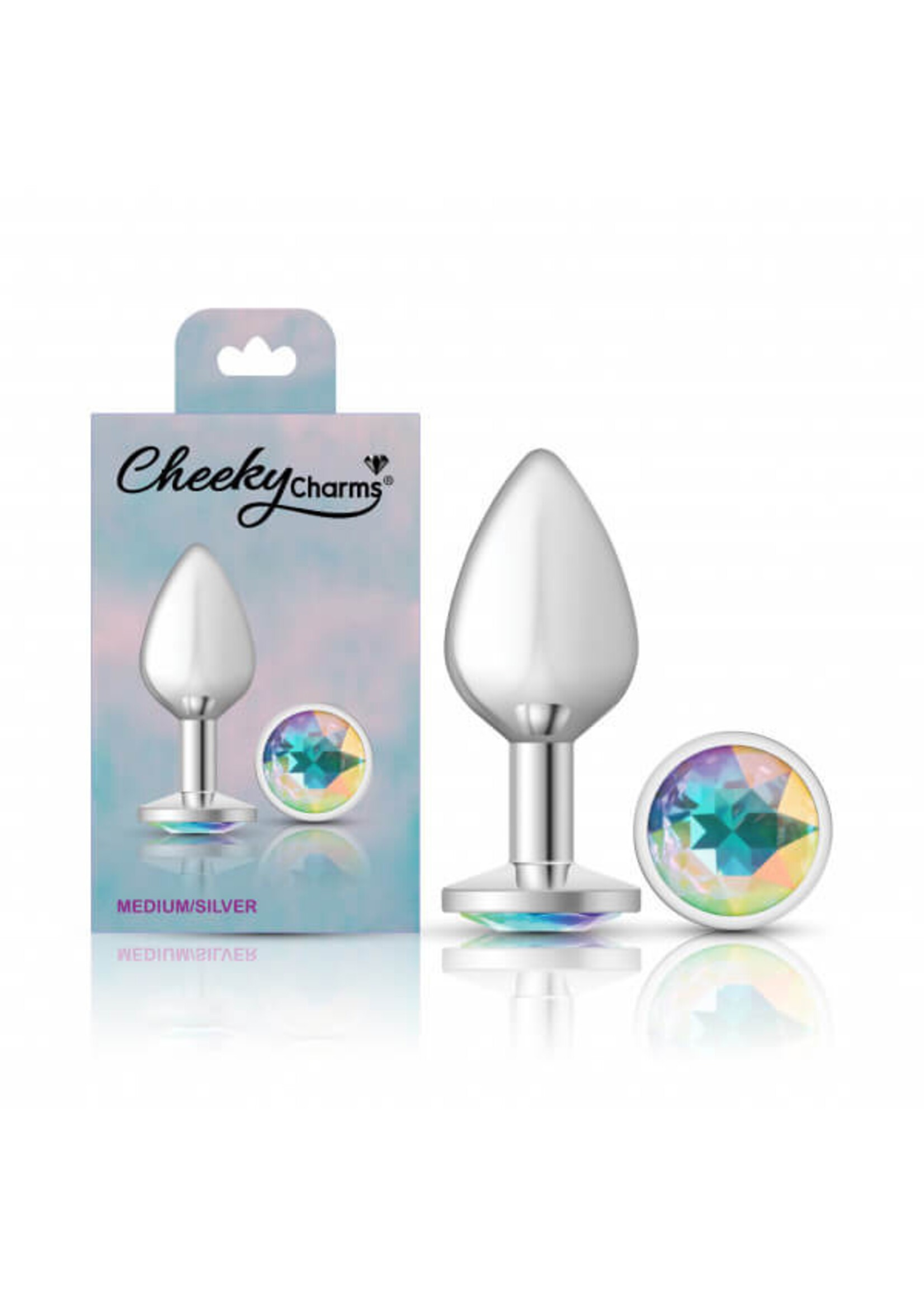 Cheeky Charms Cheeky Charms-Silver Metal Butt Plug- Round
