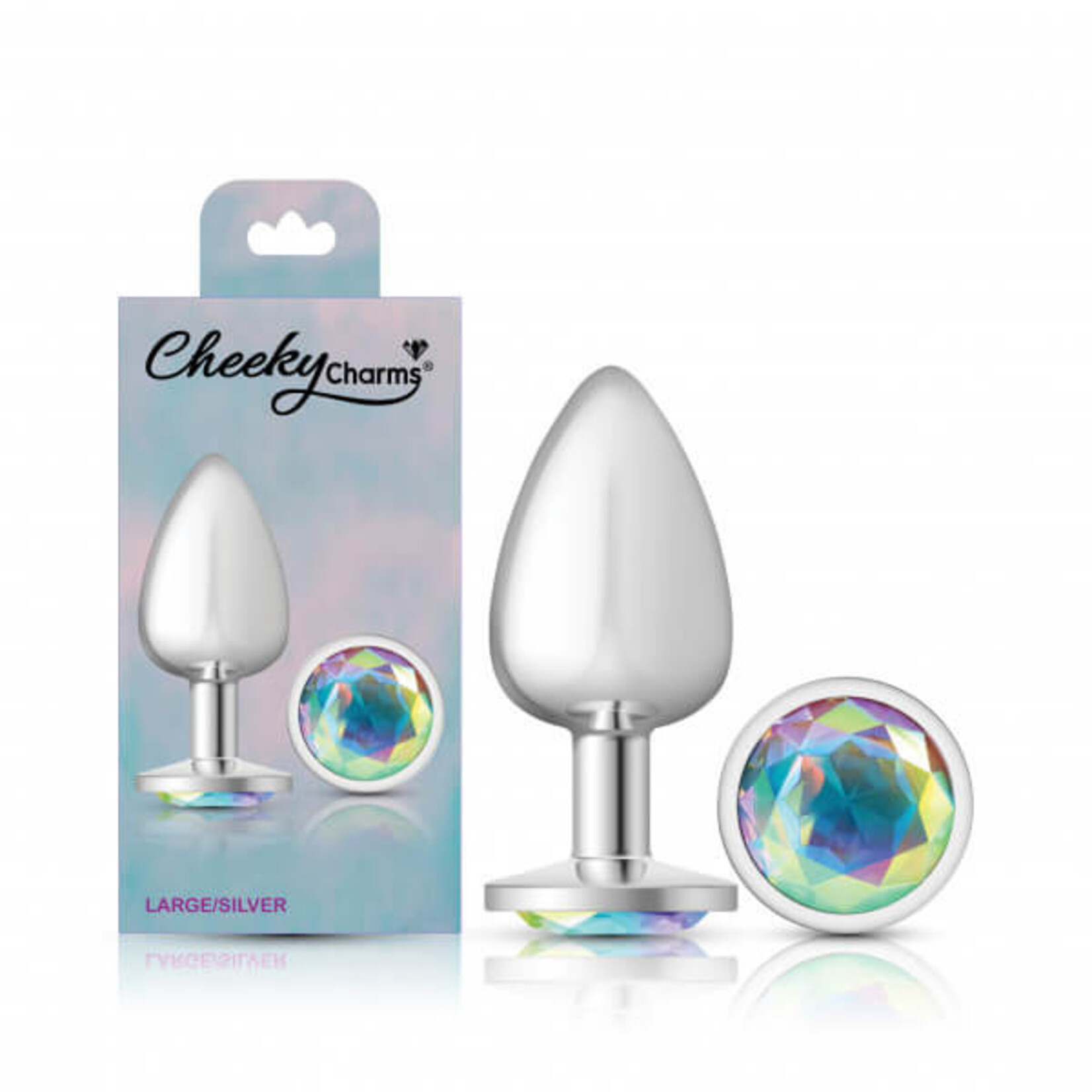 Cheeky Charms Cheeky Charms-Silver Metal Butt Plug- Round
