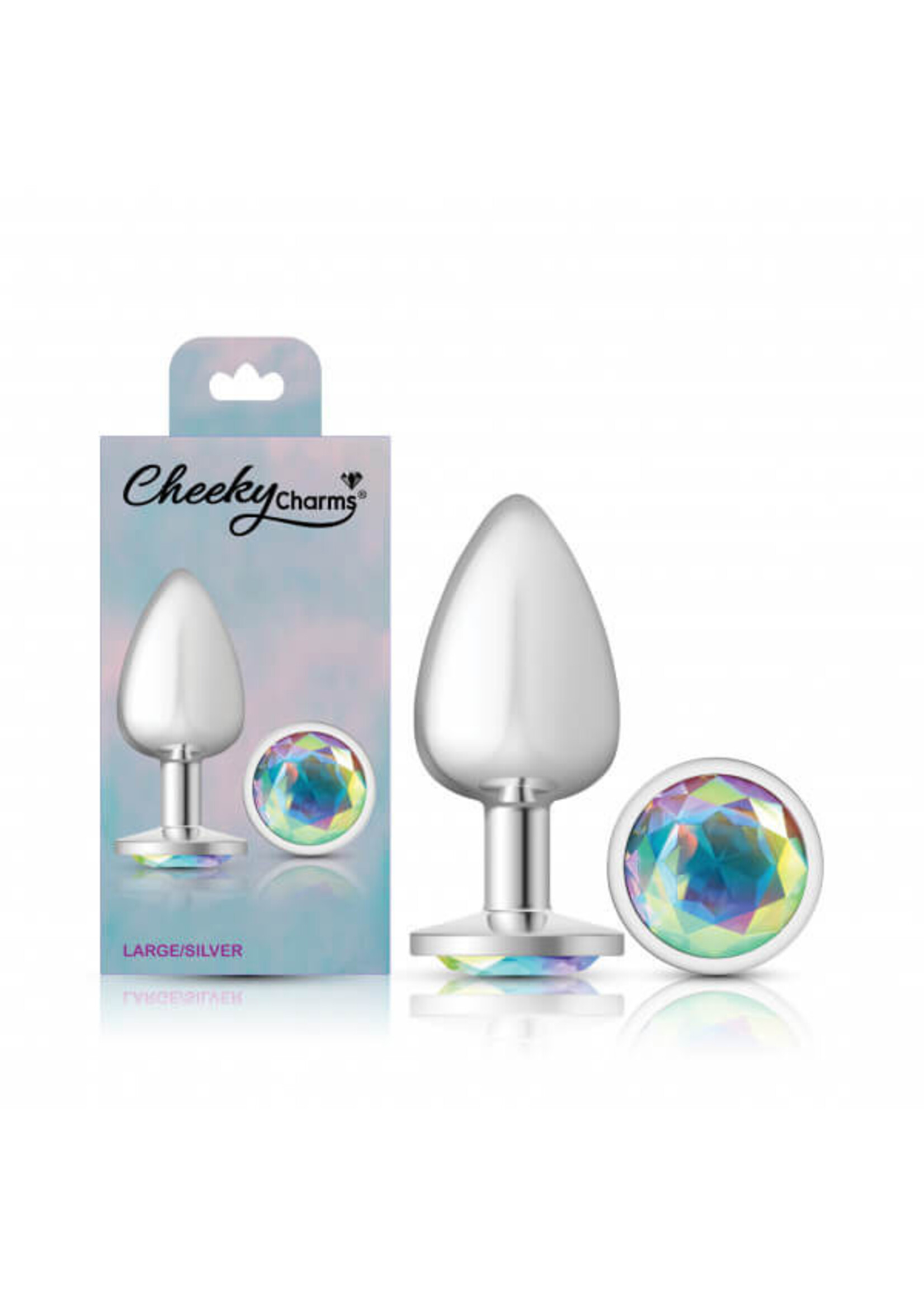 Cheeky Charms Cheeky Charms-Silver Metal Butt Plug- Round