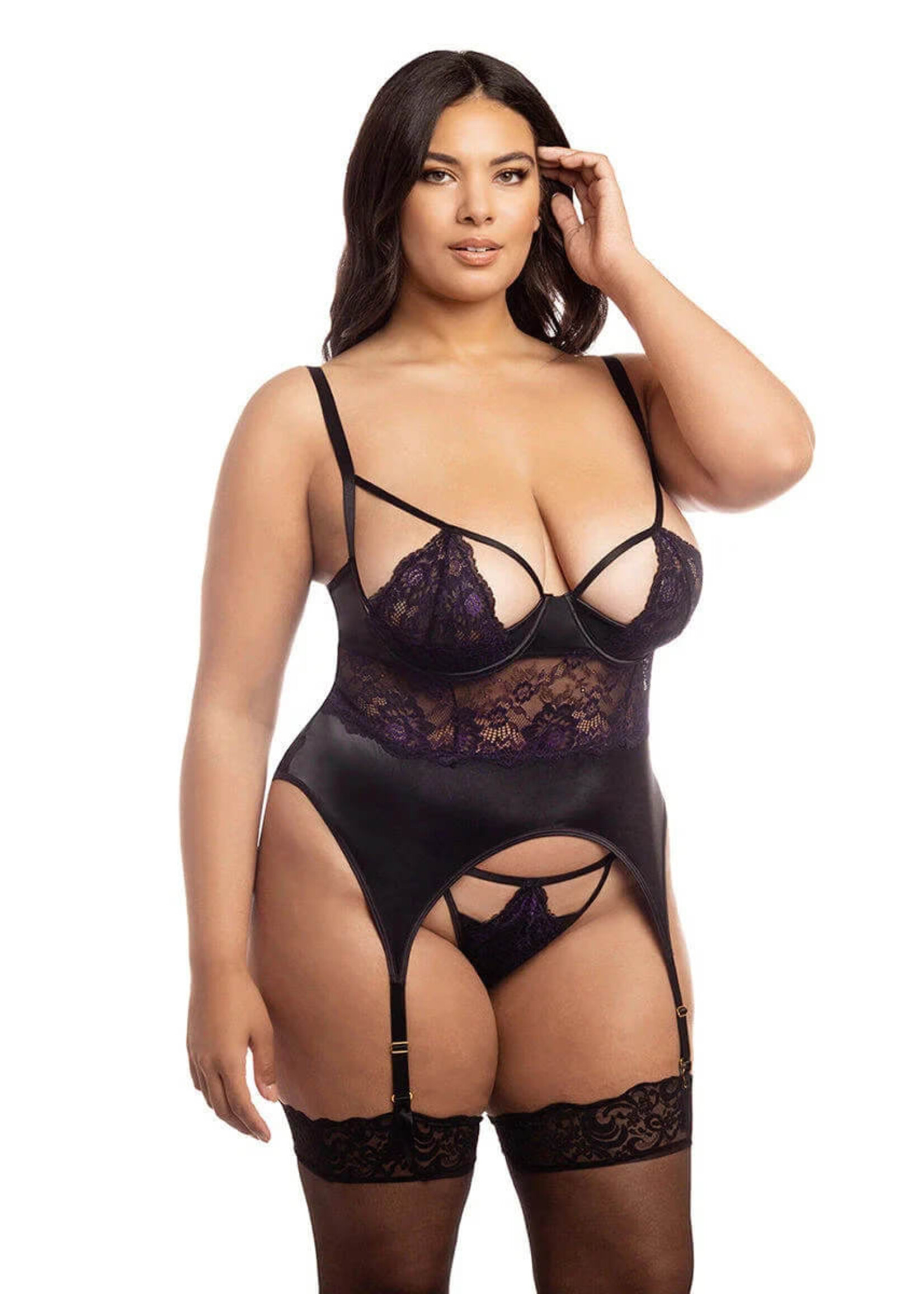 Oh La La Demi Merrywidow 3 Piece Cage Bra Set