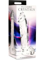 Pleasure Crystals 7.1" Glass Dildo W/ Balls