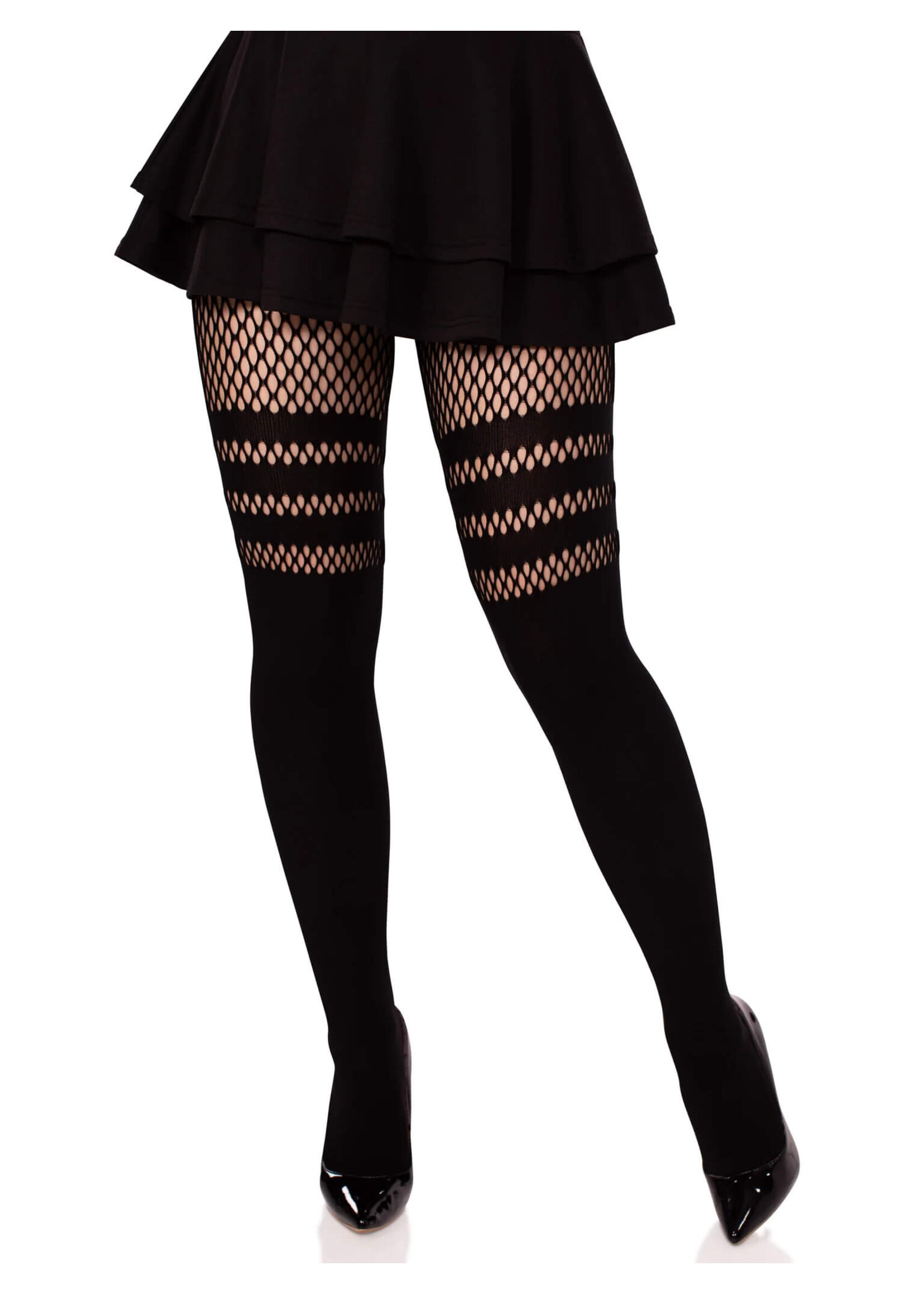 Leg Avenue Ada Tights with Fishnet Accent