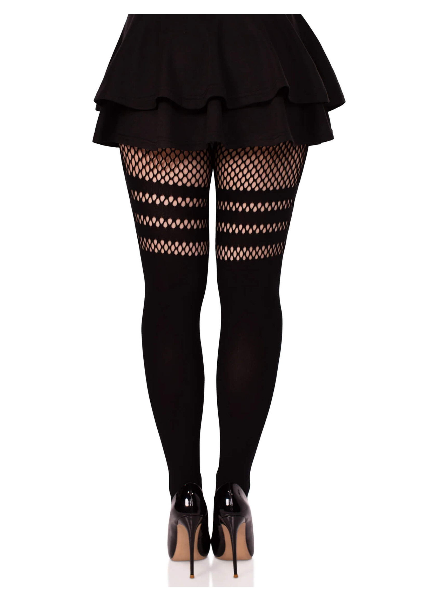 Leg Avenue Ada Tights with Fishnet Accent