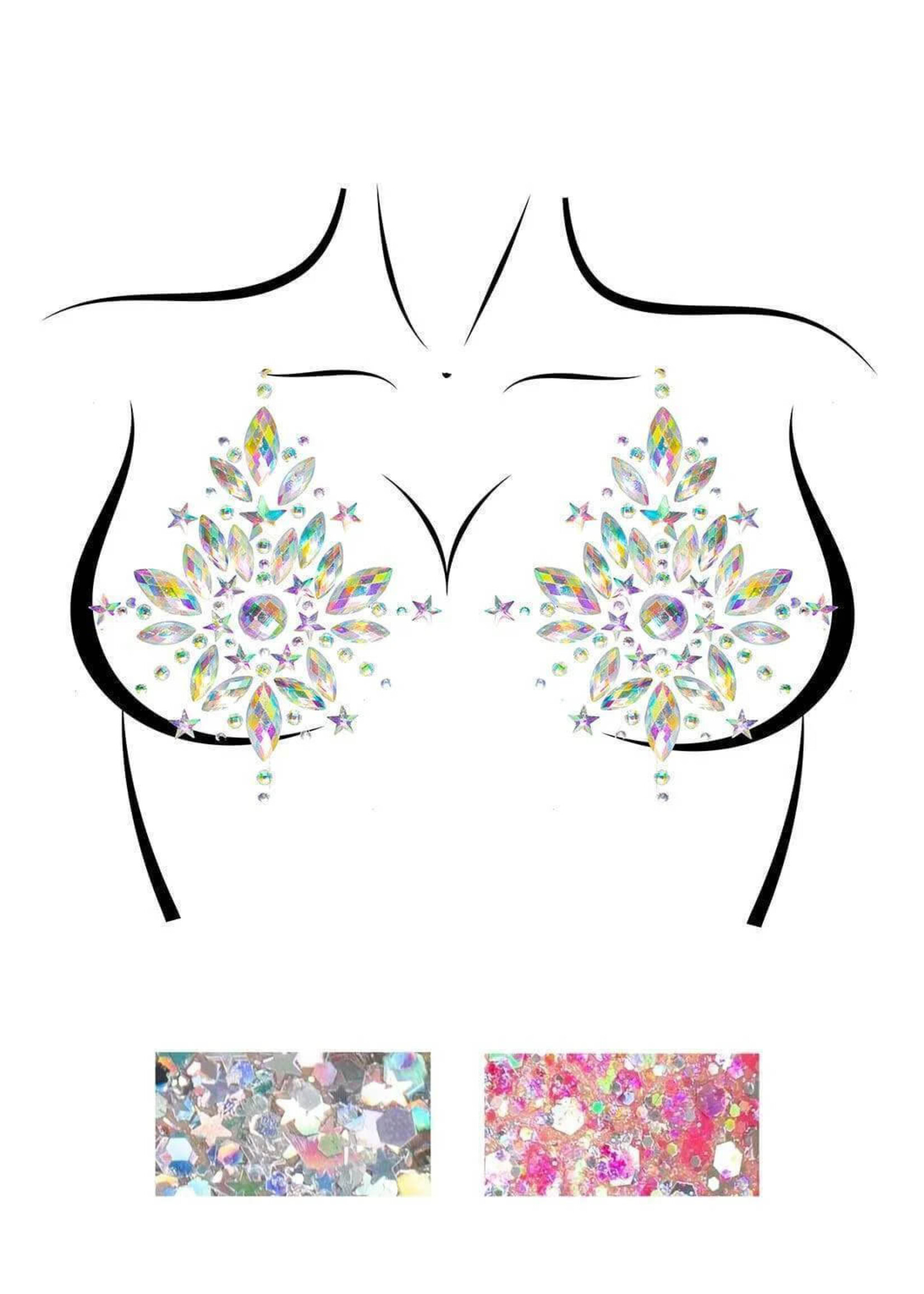 Leg Avenue Cambria Jewels Sticker Nipple Pasties & Body Glitter