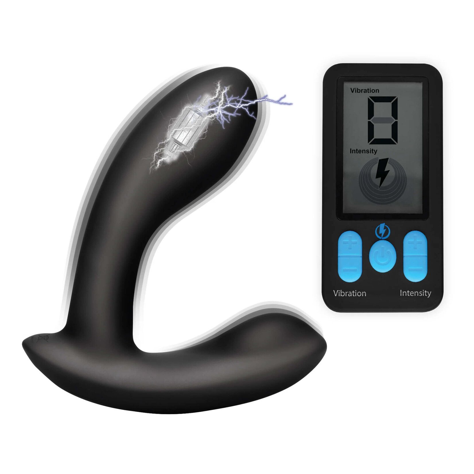 E-Stim Pro Silicone Prostate Vibe W- Remote