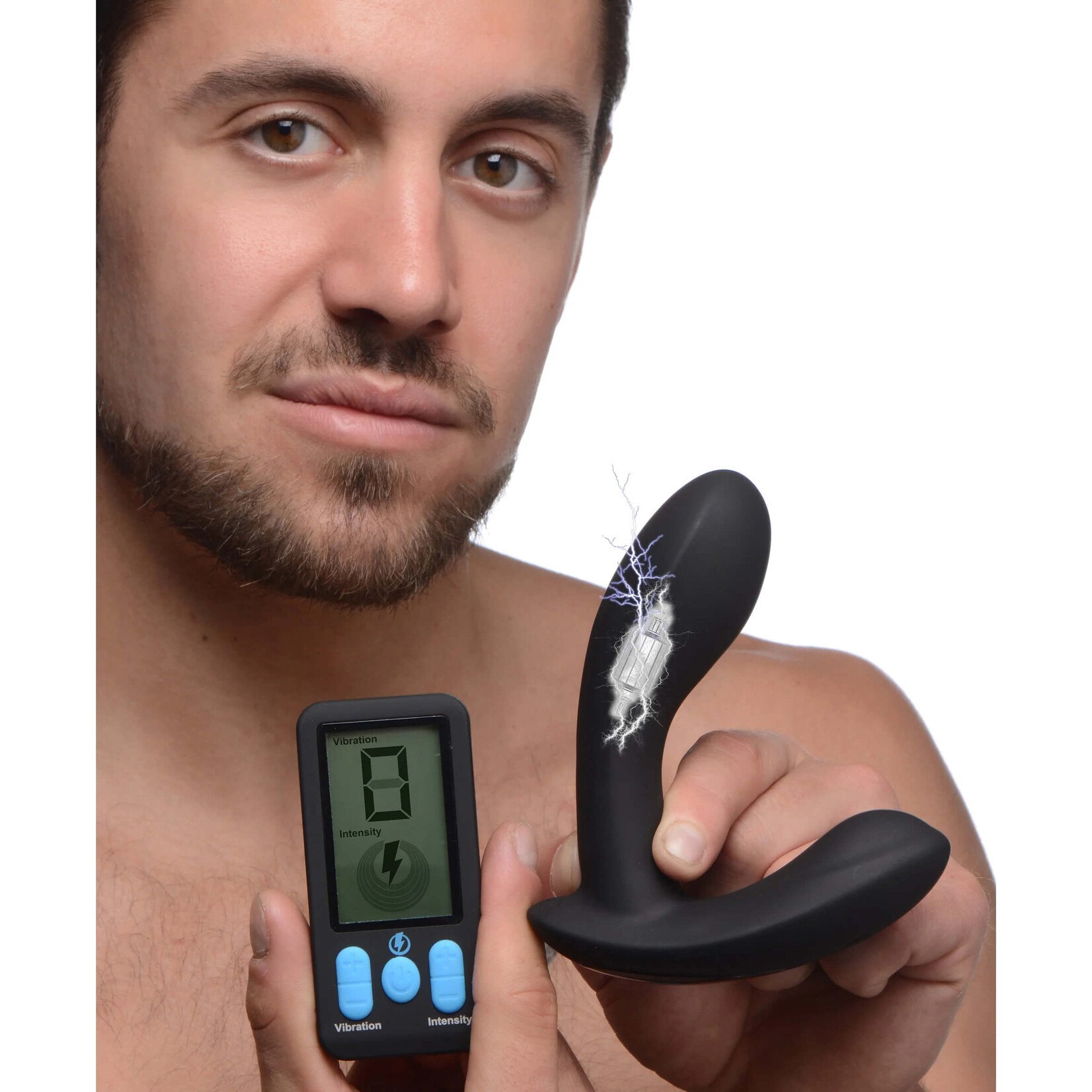 E-Stim Pro Silicone Prostate Vibe W- Remote