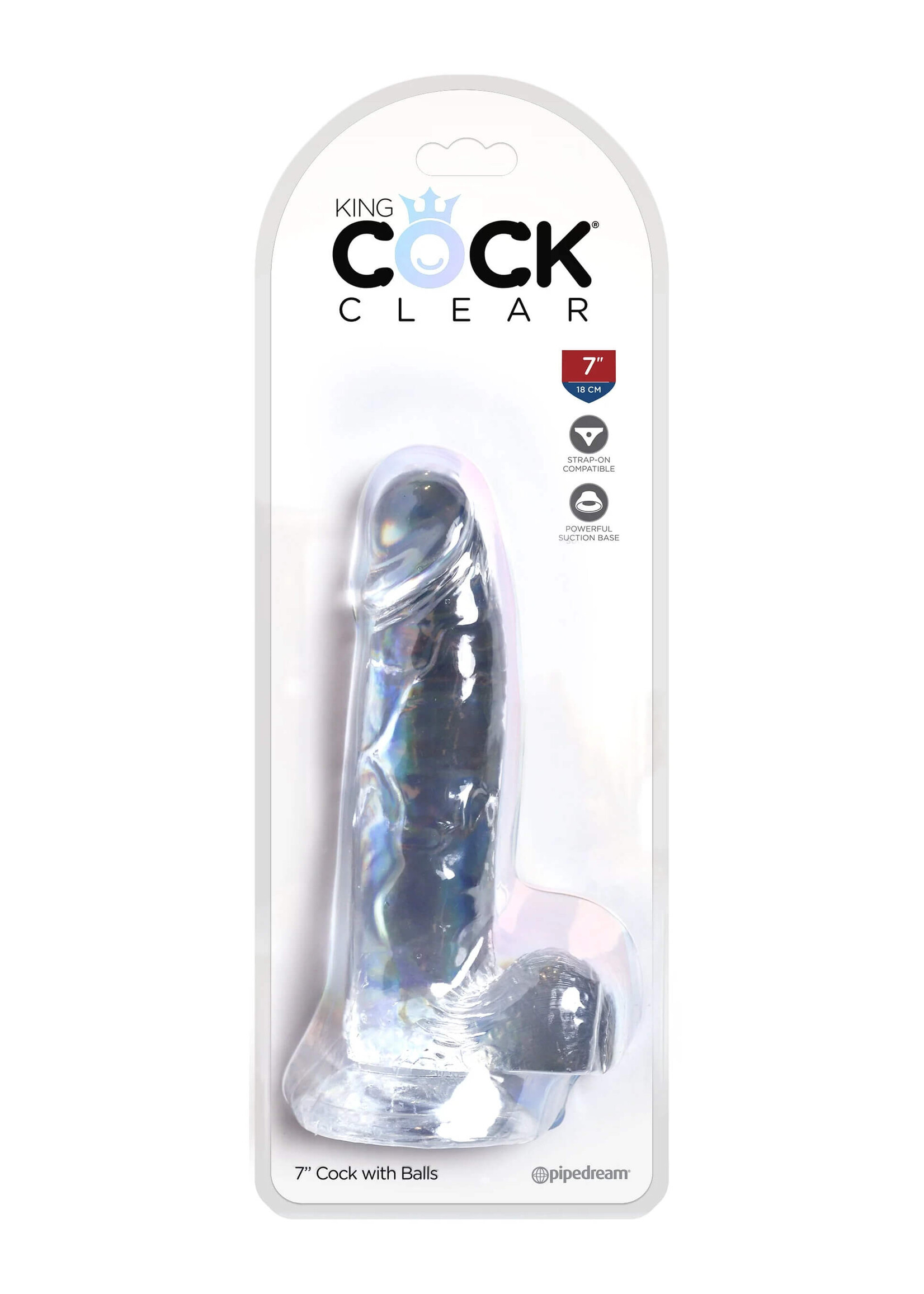 King Cock Clear 7" Cock w/Balls