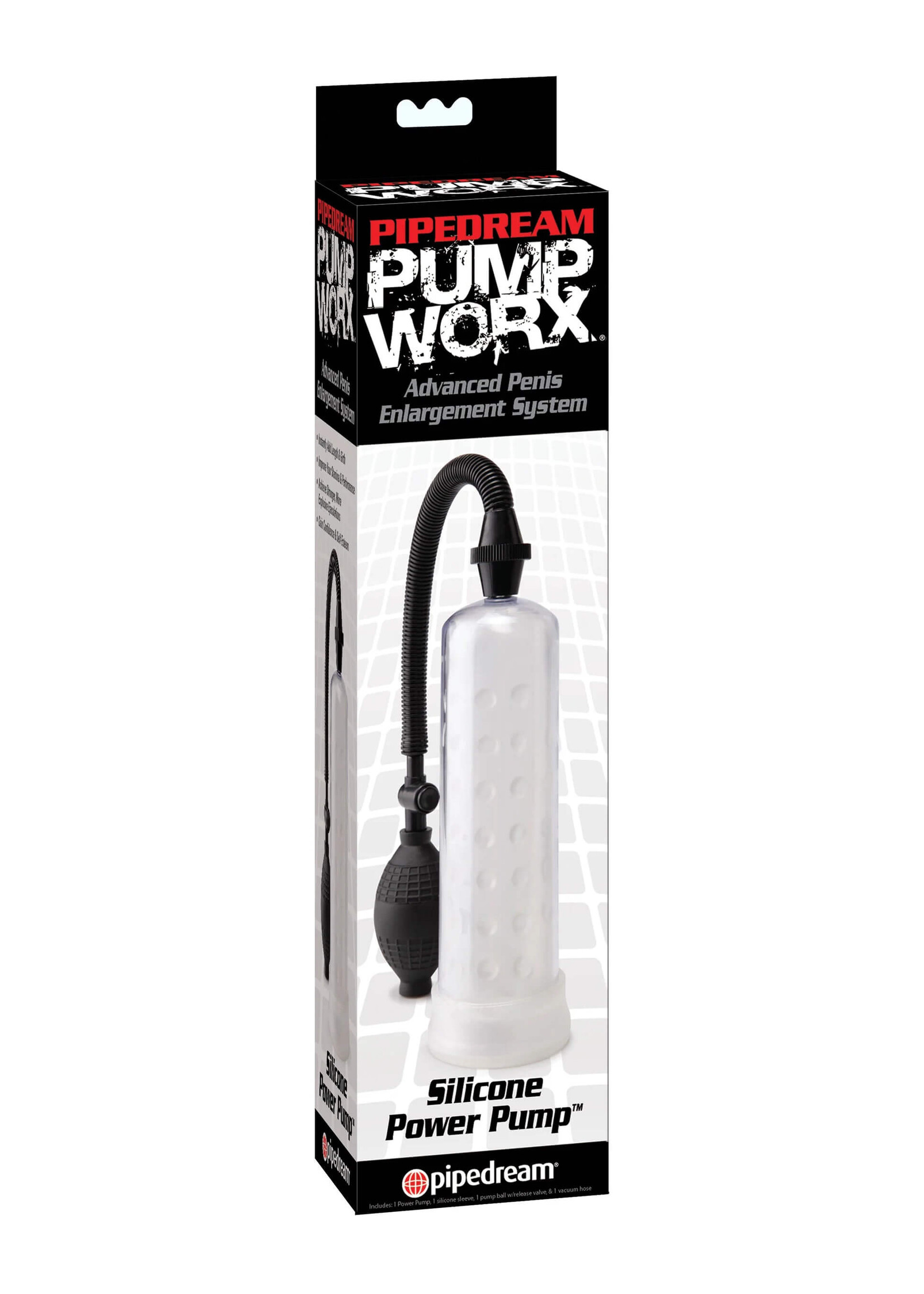 Pipedream Pump Worx Silicone Power Pump- Clear/Blk