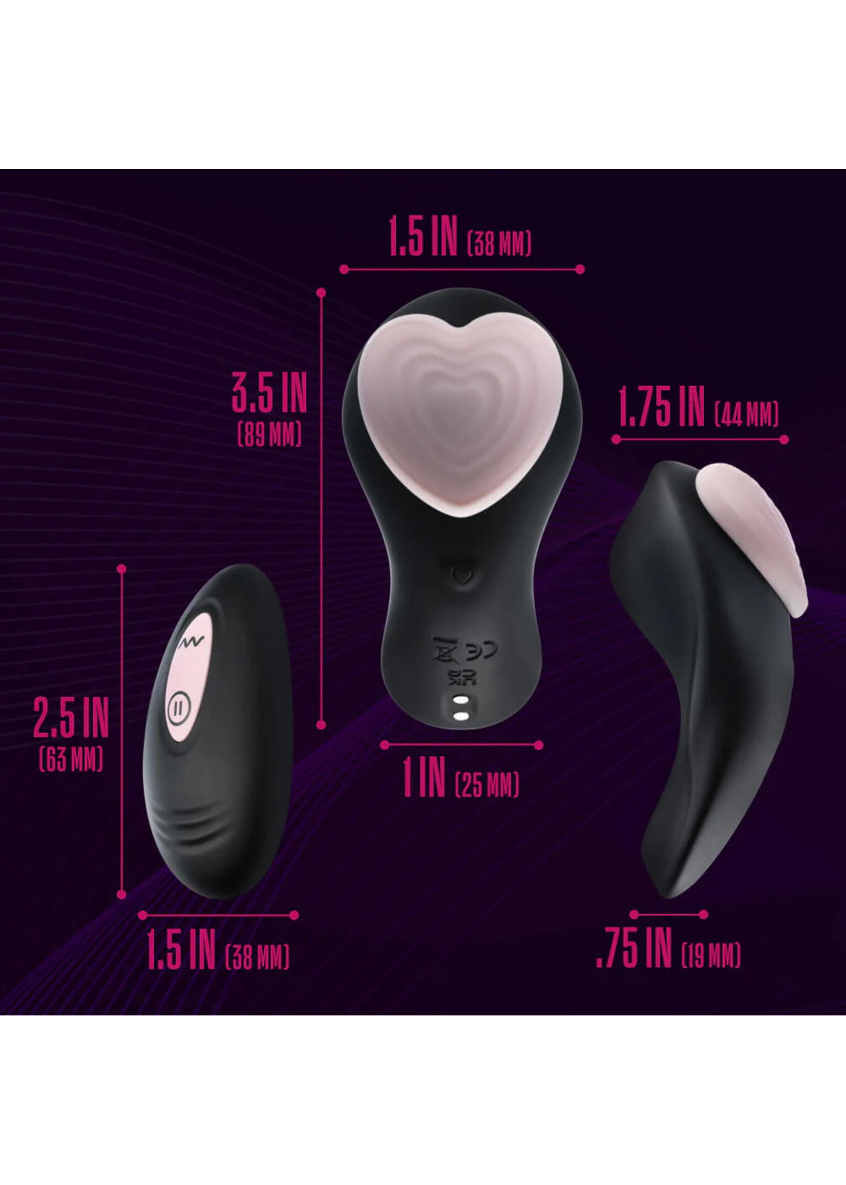 Temptasia - Heartbeat - Panty Vibe with Remote - Pink